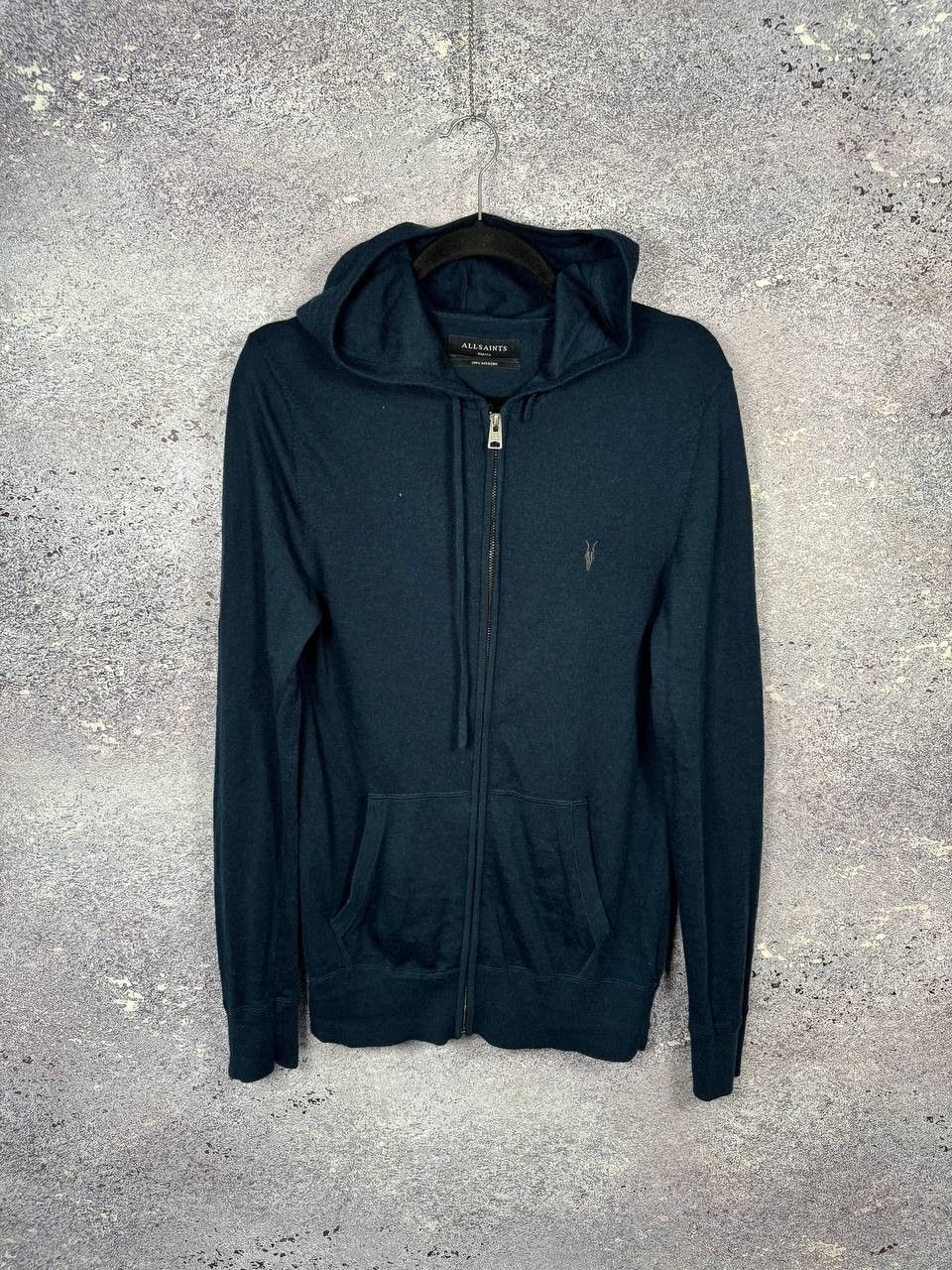 Allsaints Allsaints Mode Merino Zip Hoody MK130D Blue Men's Small Size US S / EU 44-46 / 1 - 1 Thumbnail