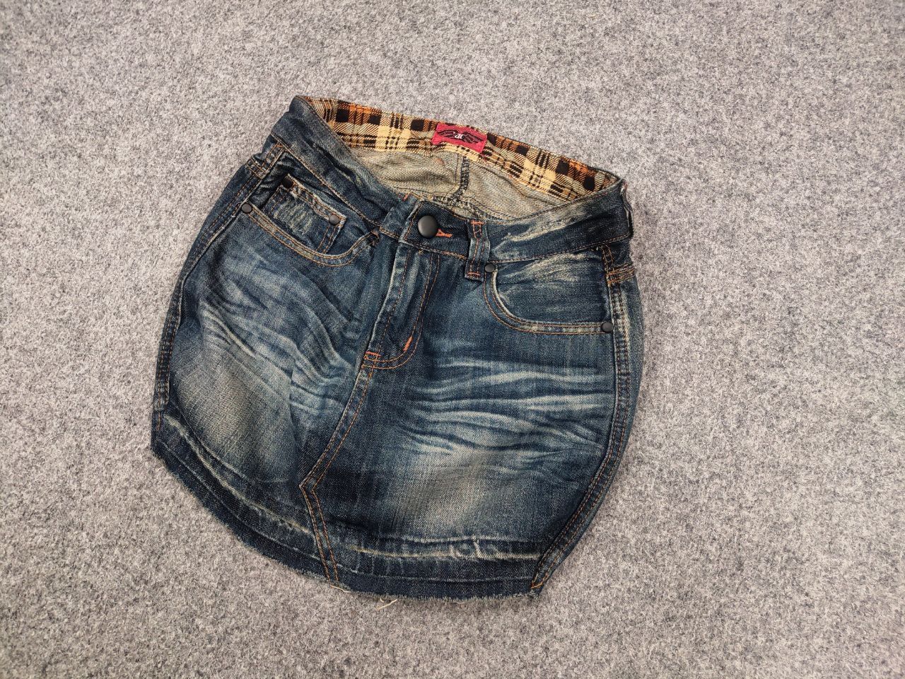 If Six Was Nine If Six Was Nine Sexy Vintage Japan Denim Mini Skirt Y2K Size 29" - 3 Thumbnail