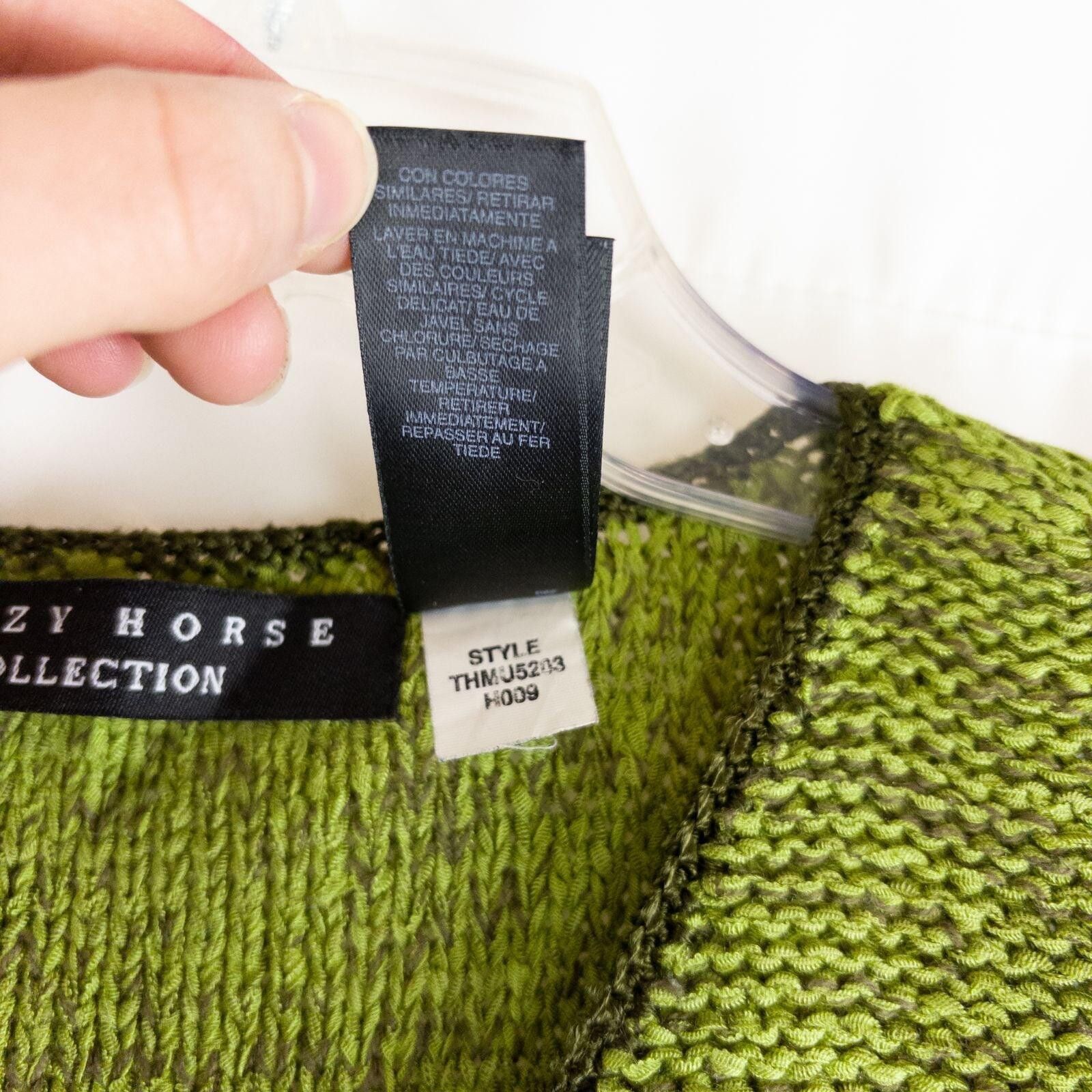 Other Crazy Horse Vintage Green Solid Sweater Vest Womens Large Size L / US 10 / IT 46 - 11 Thumbnail