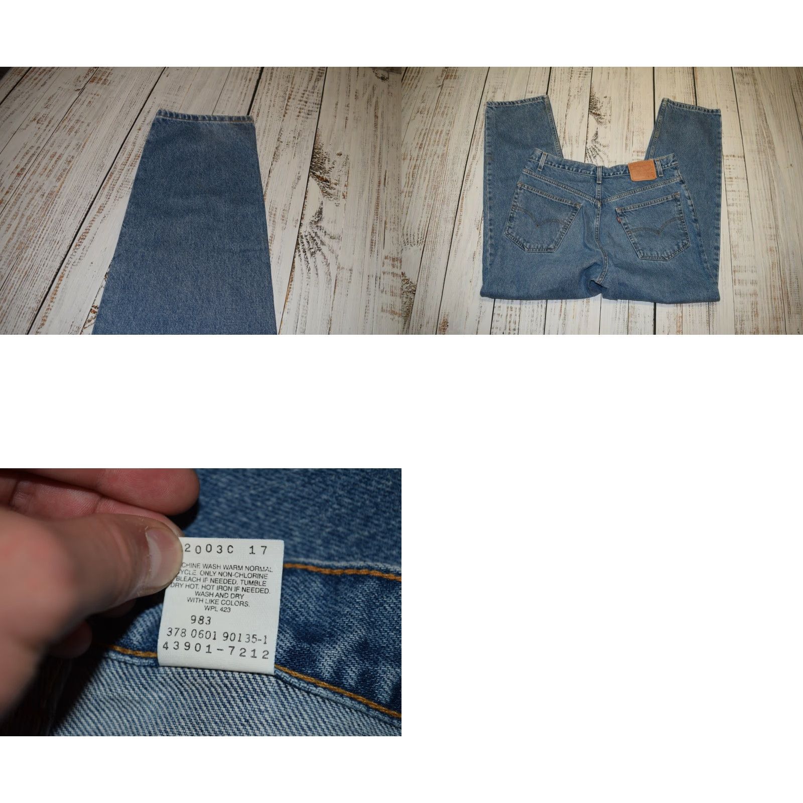 Levi's VINTAGE Levi's 901 Jeans Mens 38x30 Blue Denim Relaxed Straight Leg 2001 Vintage Mens Jeans Size US 38 / EU 54 - 8 Thumbnail