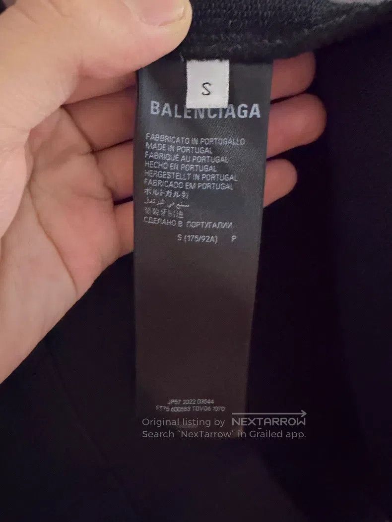 Balenciaga Balenciaga Black Faded Logo Hooded Sweatshirt Size US S / EU 44-46 / 1 - 4 Thumbnail