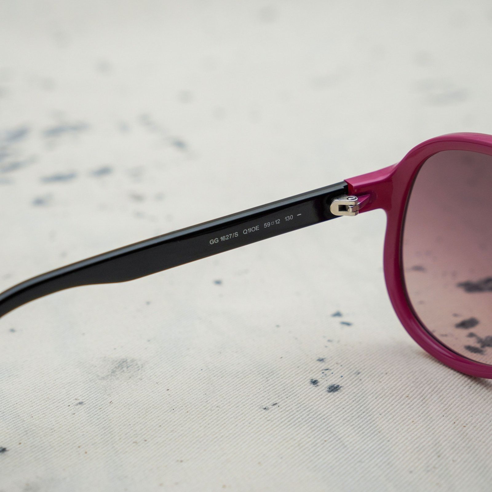 Gucci Gucci 1627 pink gradient striped gg logo aviator sunglasses Size ONE SIZE - 8 Thumbnail