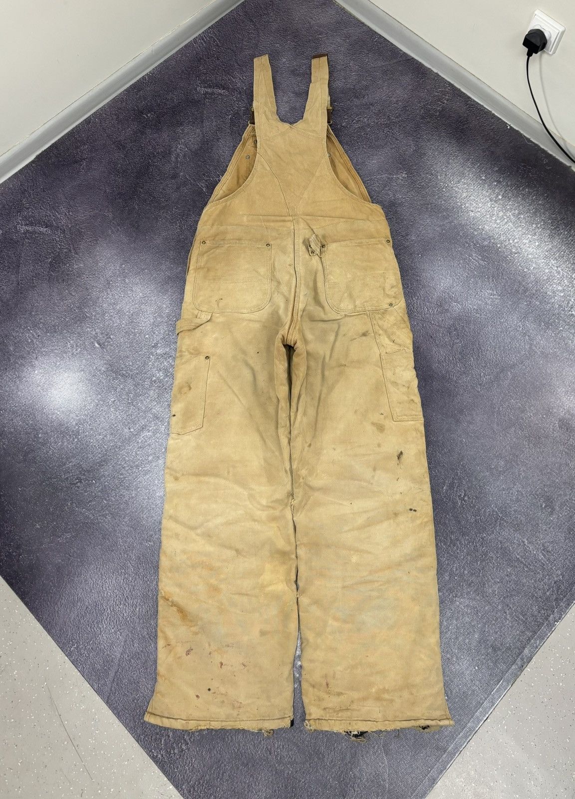 Carhartt Vintage 90s Carhartt Double Knee USA Work Dungaree Overall Size US 34 / EU 50 - 2 Thumbnail