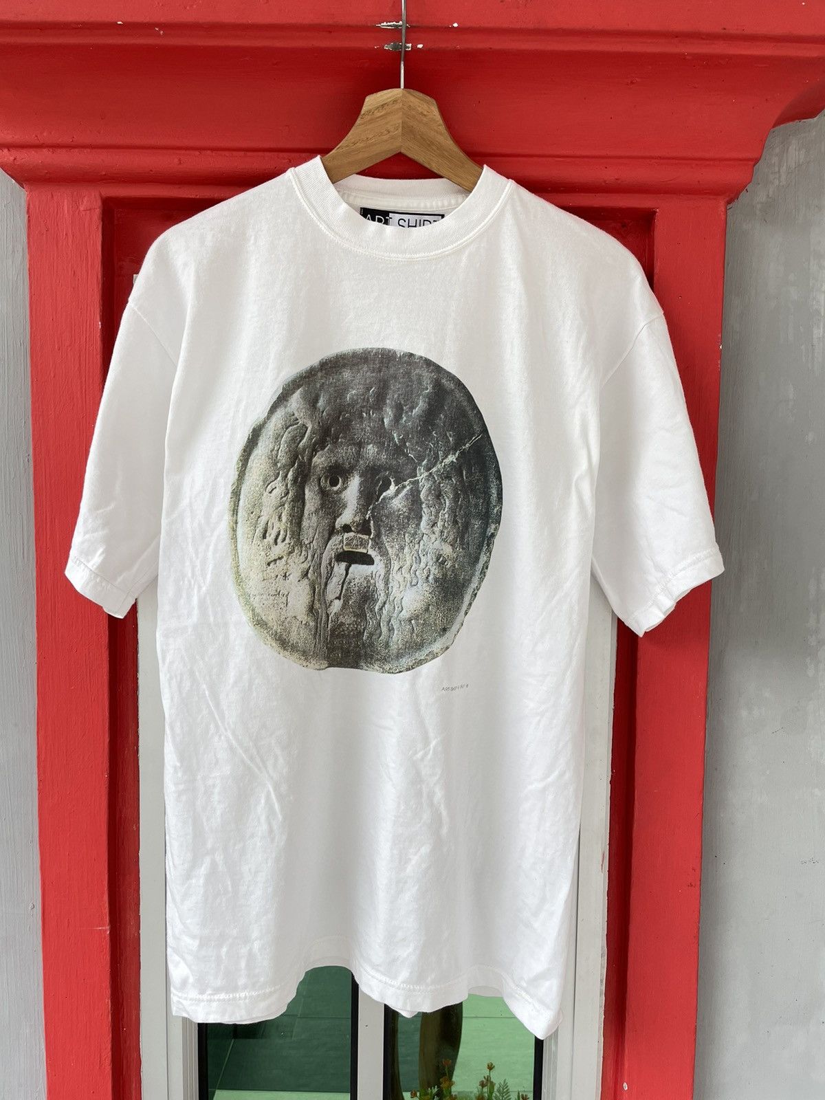 image of 90's "bocca Della Verita" Art Italian Tshirt in White, Men's (Size Large)
