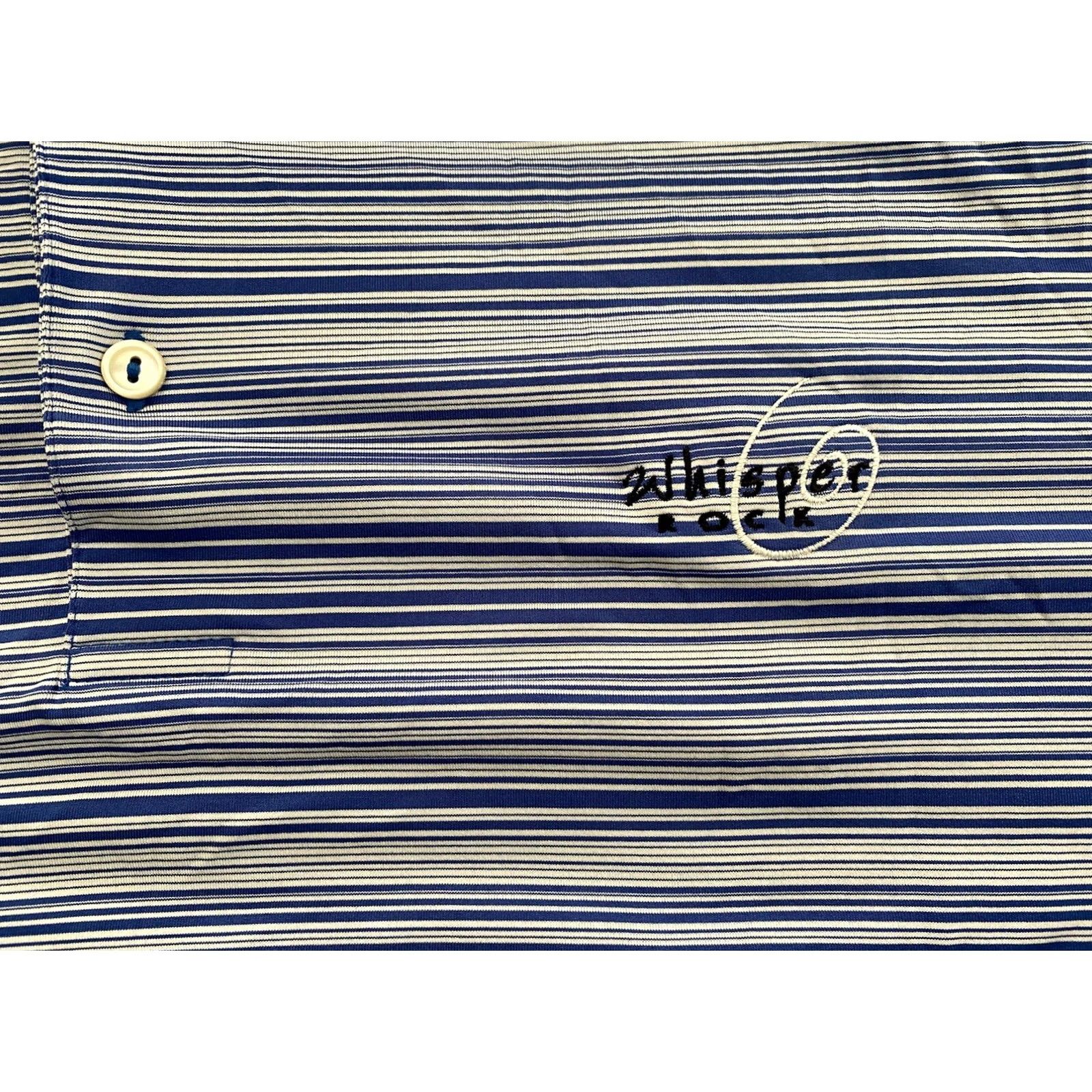 Peter Millar Peter Millar Summer Comfort Polo Mens Large Striped Golf Performance Whisper Rock Size US L / EU 52-54 / 3 - 4 Thumbnail