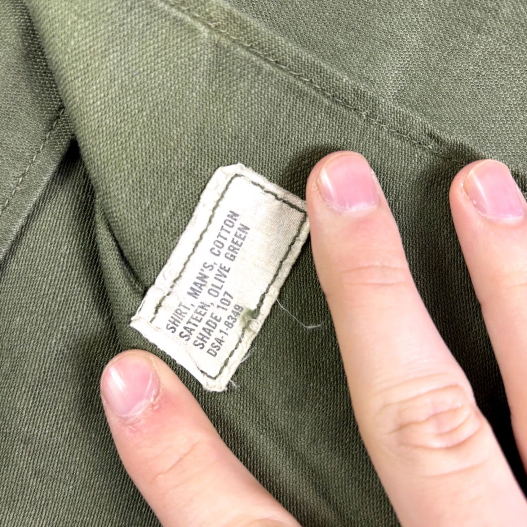 Olive VINTAGE US Army Nafzinger Olive Green Utility Field Shirt Mens Size 42 Green Military Cotton Shirt Men 1912 Size US XL / EU 56 / 4 - 3 Thumbnail