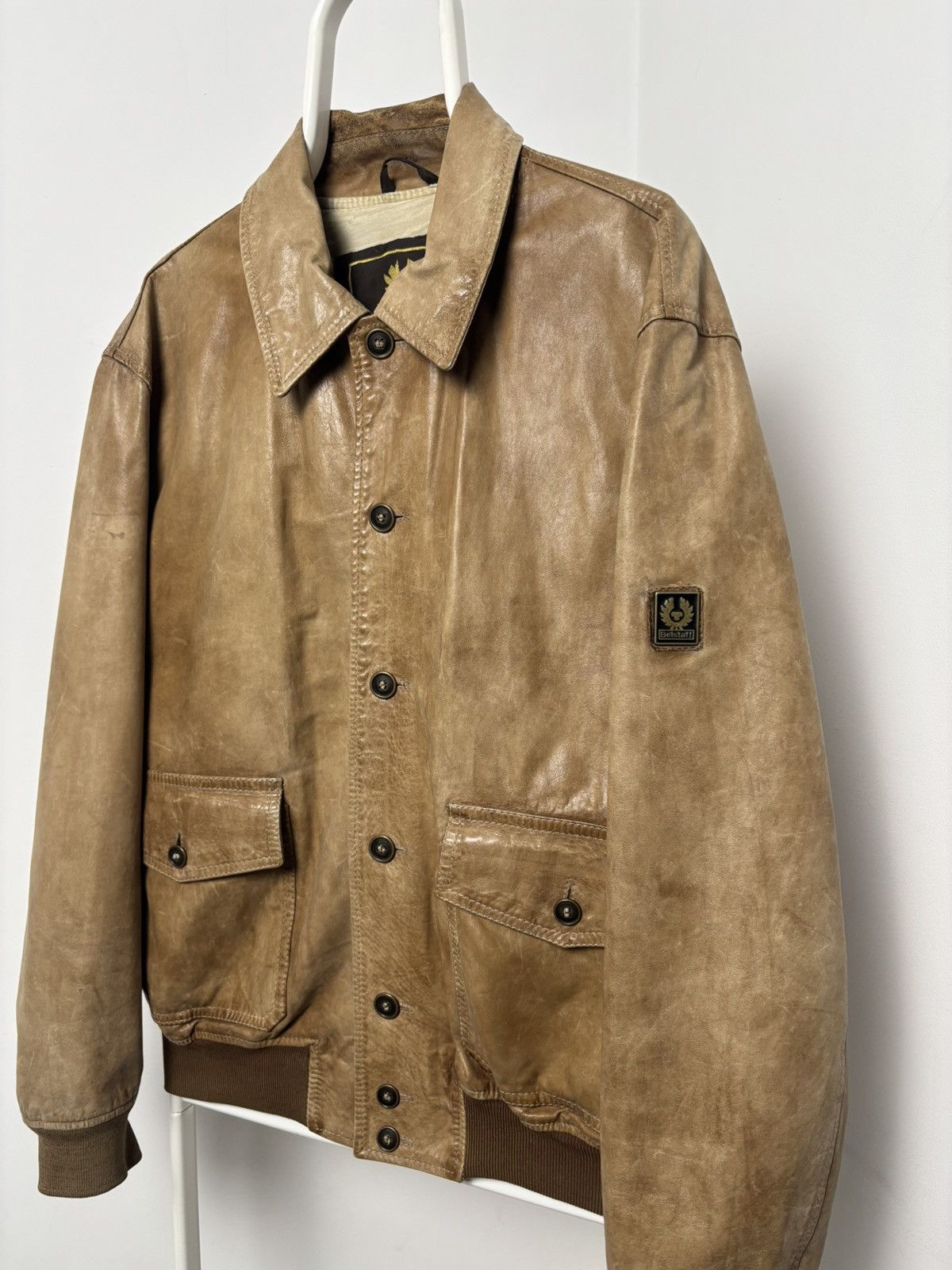 Belstaff × Vintage Rare vintage Belstaff gold Aviator leather jacket Size US L / EU 52-54 / 3 - 5 Thumbnail