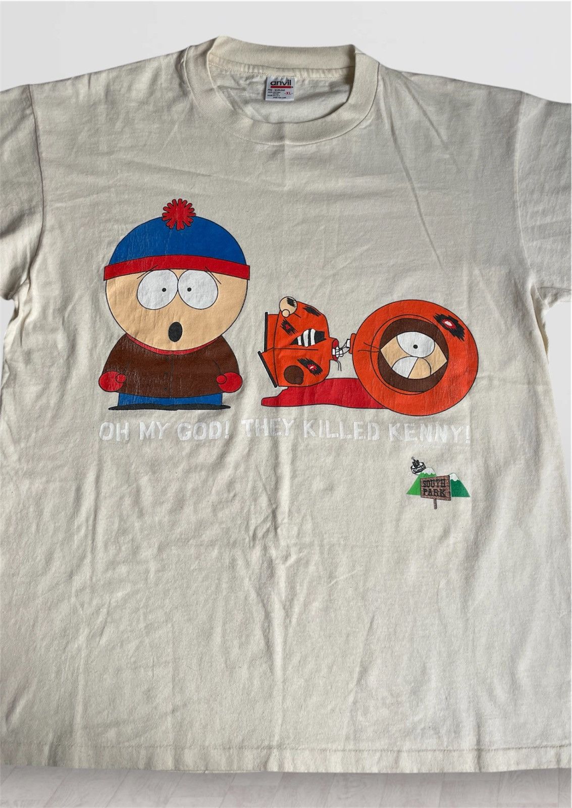 Anvil Vintage South Park OMG They Killed Kenny t shirt, XL Anvil Size US XL / EU 56 / 4 - 5 Thumbnail