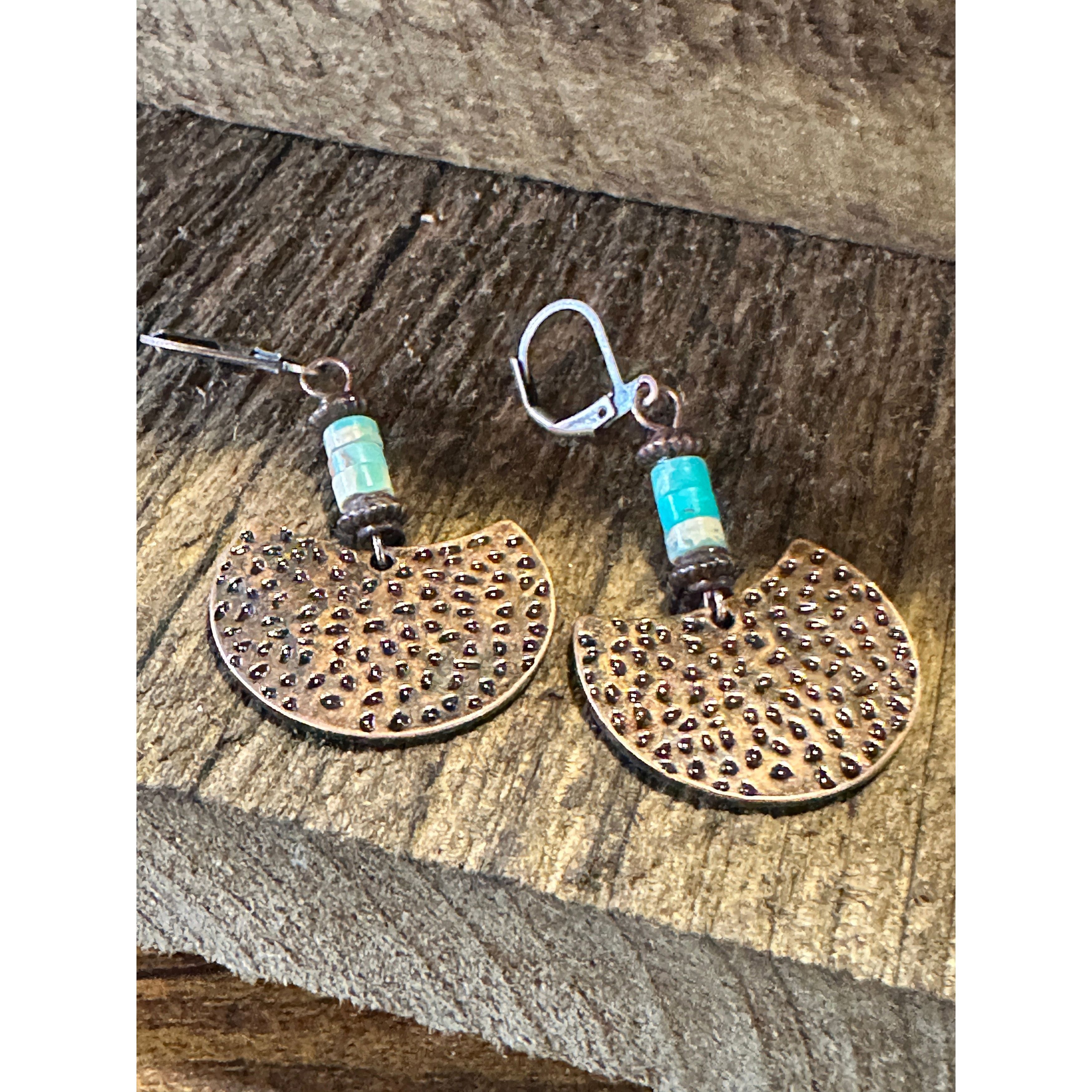 Other Boho Vintage Chic Southwestern Copper Dangle Wire Earrings, Size ONE SIZE - 3 Thumbnail