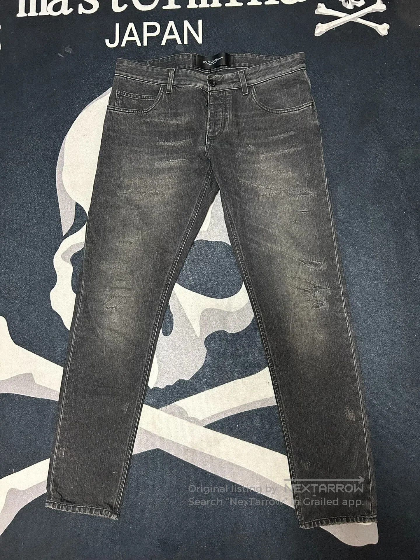 Dolce & Gabbana Distressed Gray Jeans.