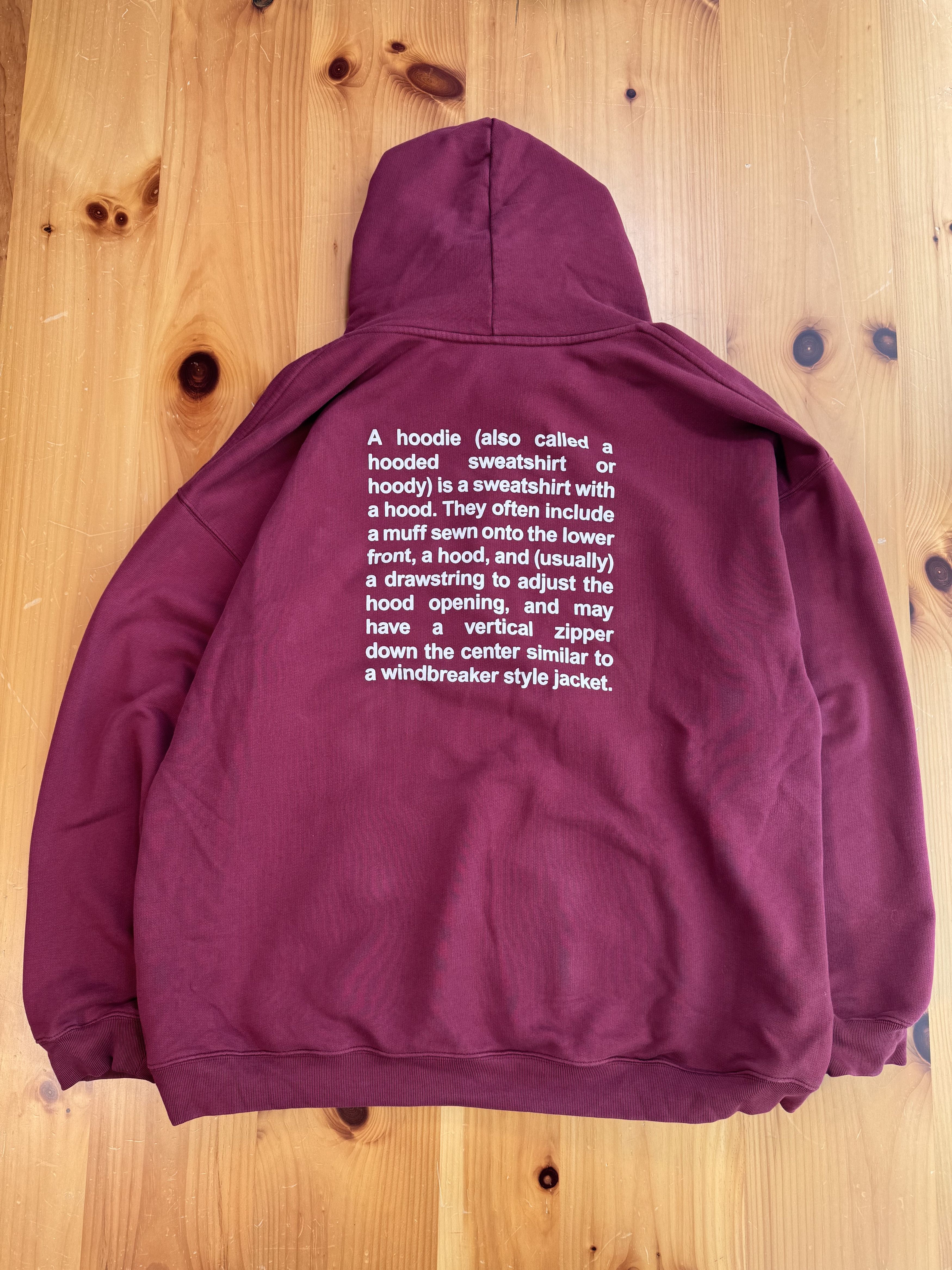 Vetements Vetements Definition Hoodie Bordeaux XL Size US XL / EU 56 / 4 - 8 Thumbnail