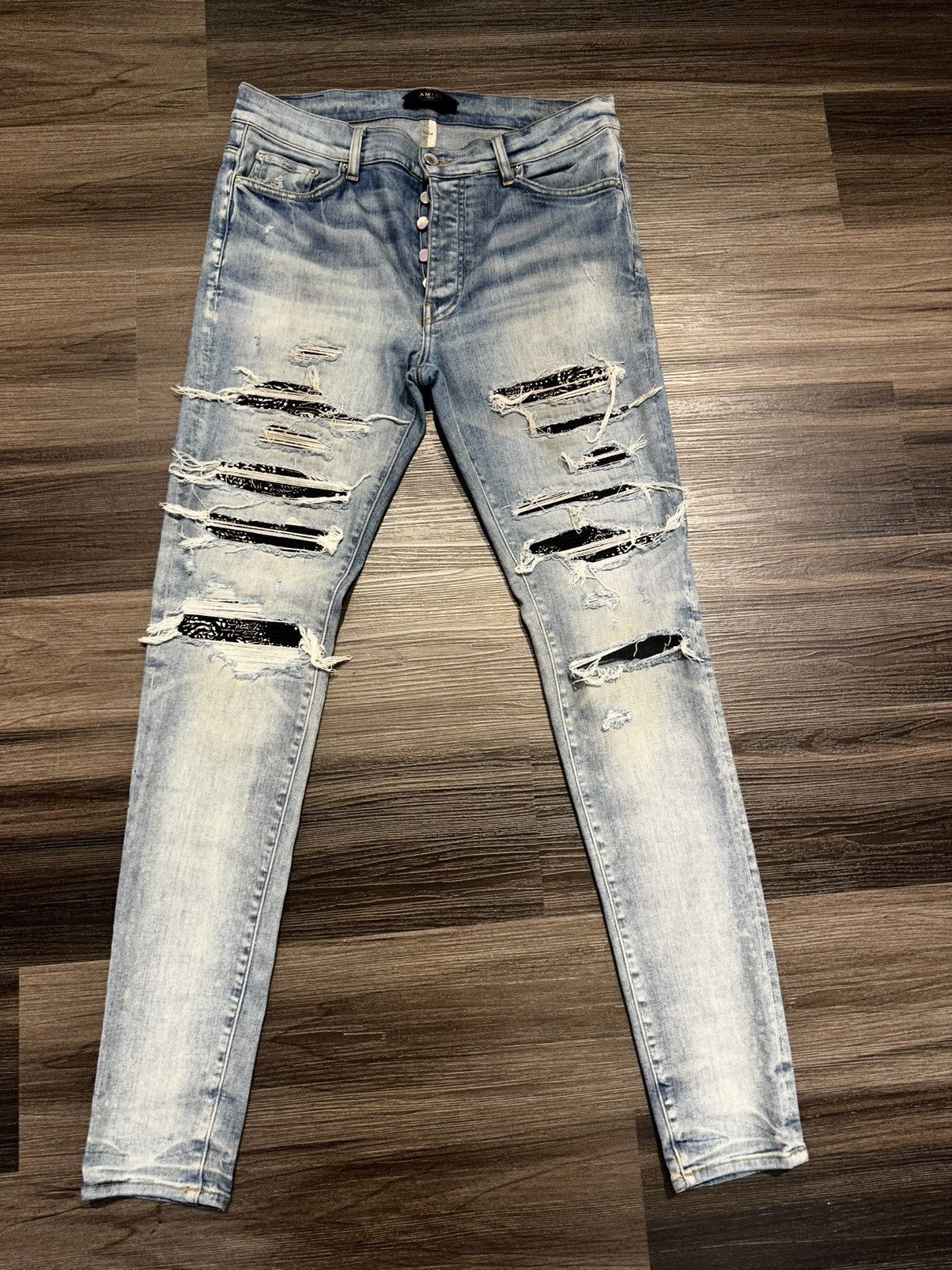 Amiri Amiri Black bandana thrasher clay indigo | Grailed