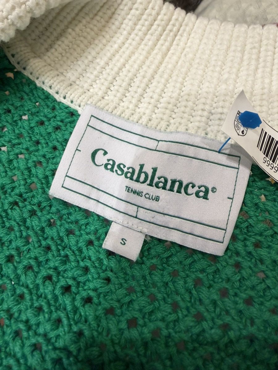 Casablanca Casablanca Faux Crochet Cotton Shirt - Green White Size US S / EU 44-46 / 1 - 3 Thumbnail
