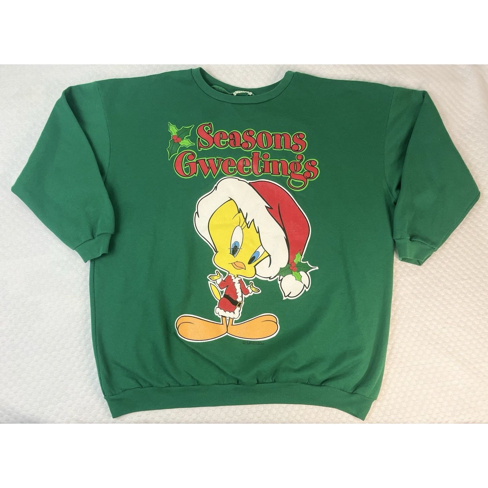Other Vintage 1995 Tweety Xmas Seasons Gweetings Sweatshirt XL/2XL Size US XL / EU 56 / 4 - 1 Thumbnail