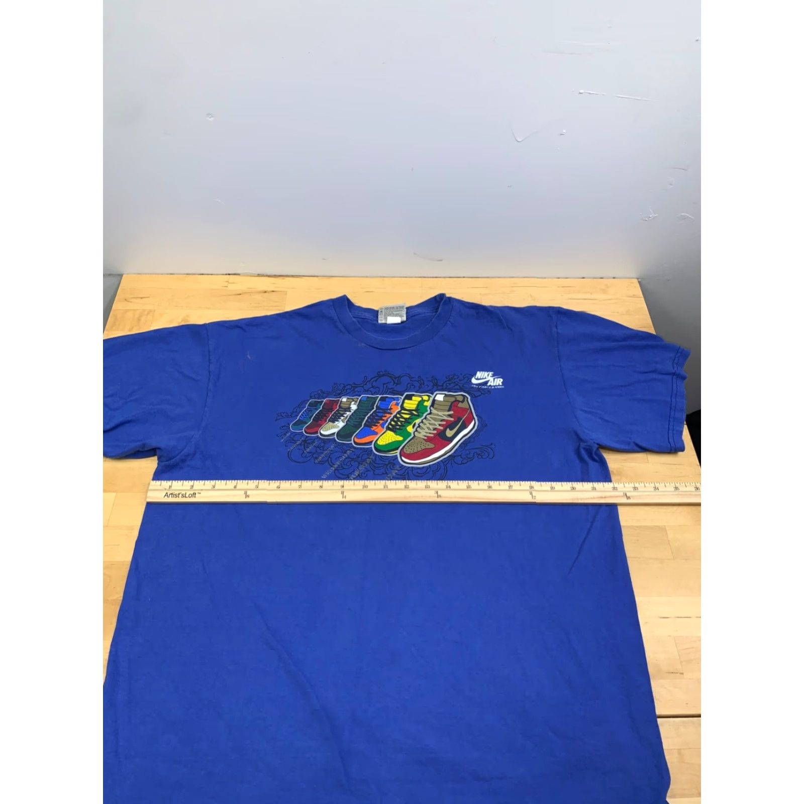 Nike VINTAGE Nike Sportswear High Top Dunks Promo Shirt XL Blue Logo T-Shirt Men Short Sleeve Crew Neck Retro Y2K Sports 90s Distress Nike Air Size US XL / EU 56 / 4 - 7 Thumbnail