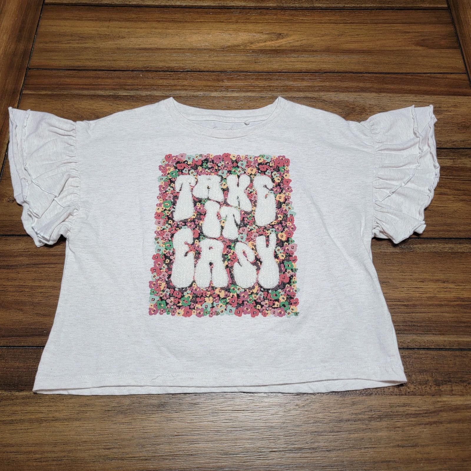 Jessica Simpson Jessica Simpson Crop Tee w/ Flare Sleeves "Take It Easy" -XS Size XS / US 0-2 / IT 36-38 - 1 Thumbnail