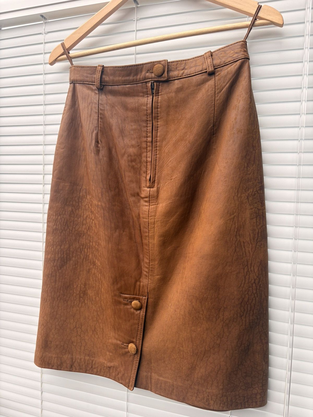 Other Nurse The Furrier Ltd Vintage Real Leather Skirt - UK size 8 Size 27" / US 4 / IT 40 - 1 Thumbnail