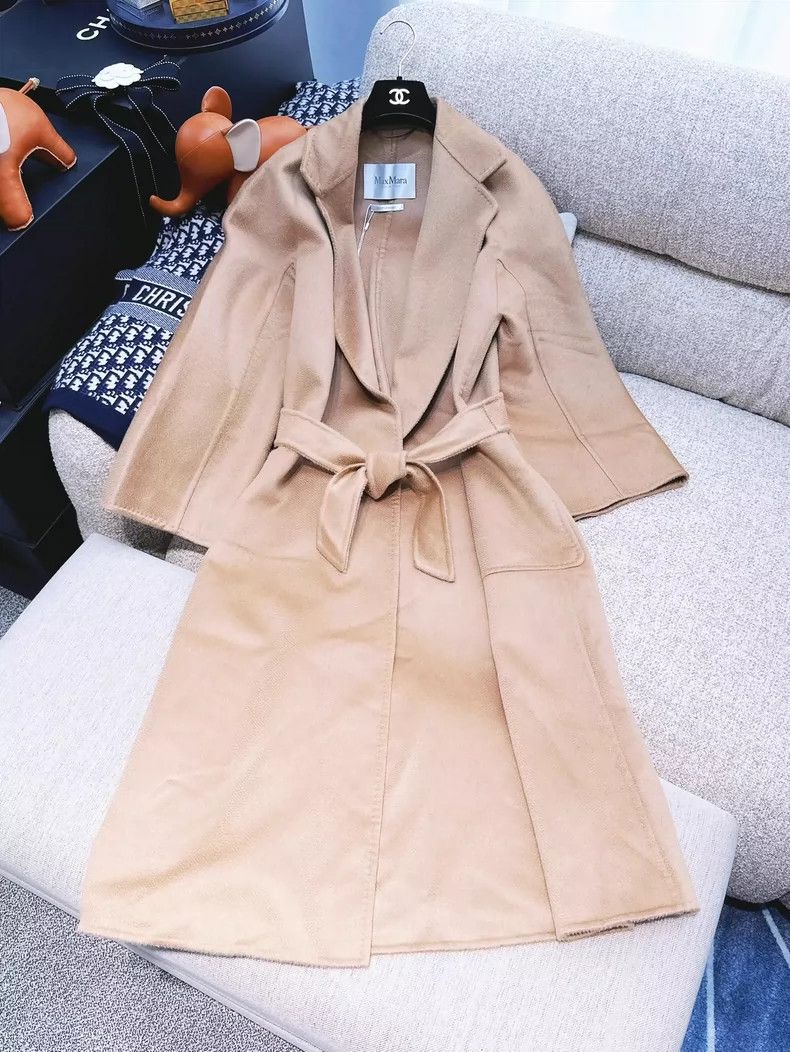 Max Mara Max Mara Camel F36 labbro cashmere long-sleeved long coat Size M / US 6-8 / IT 42-44 - 1 Thumbnail
