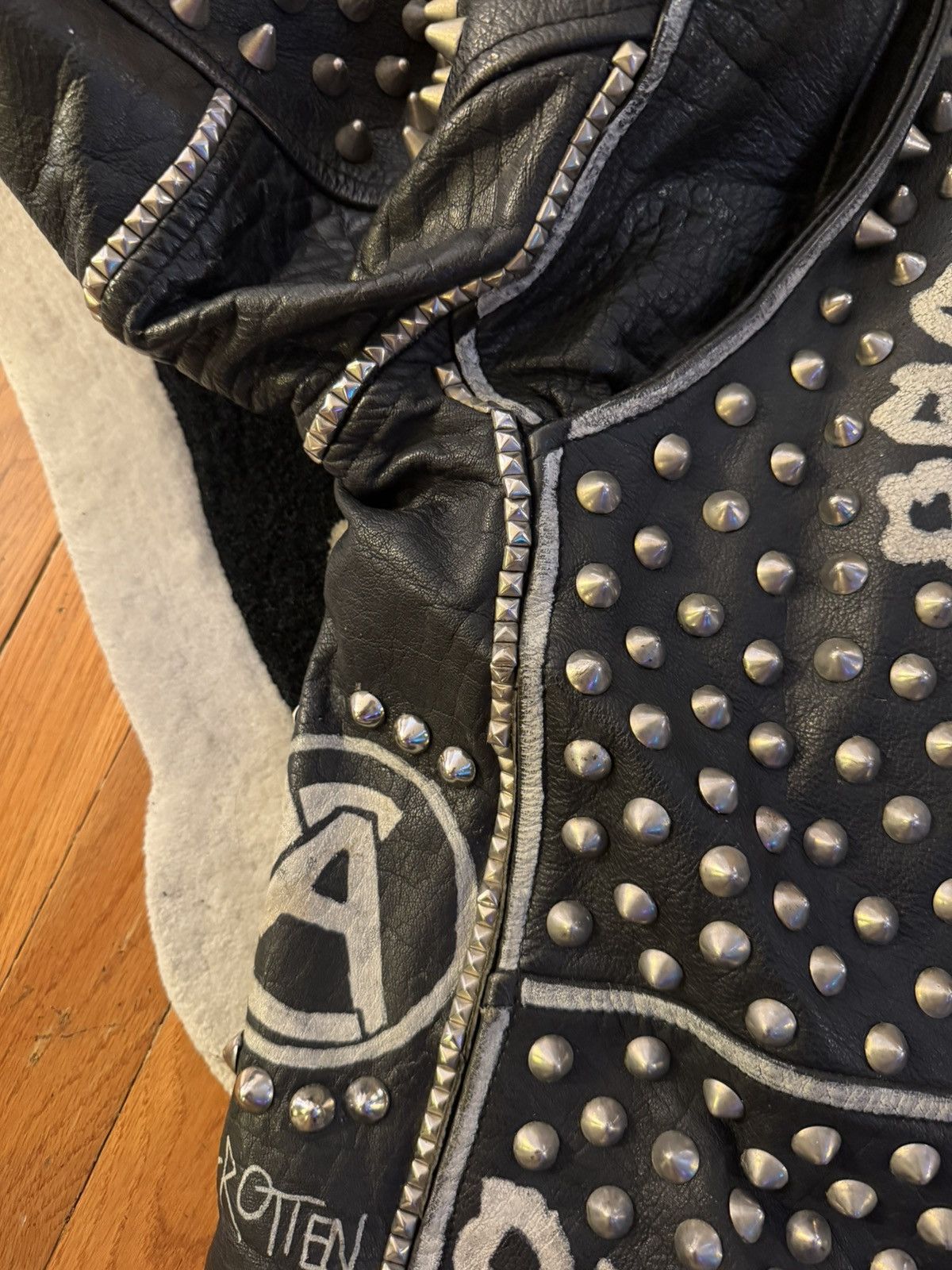 Vintage Gunna 1 of 1 D.O.C Collection Spikes Biker Jacket Size US M / EU 48-50 / 2 - 8 Thumbnail