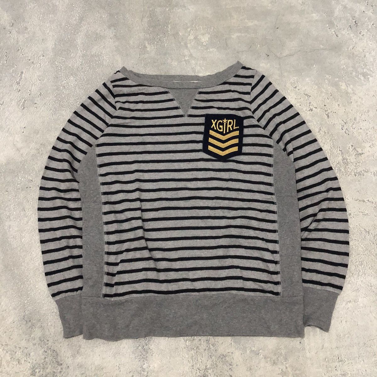 Hysteric Glamour X-girl Striped Sweatshirt Size US XS / EU 42 / 0 - 1 Thumbnail