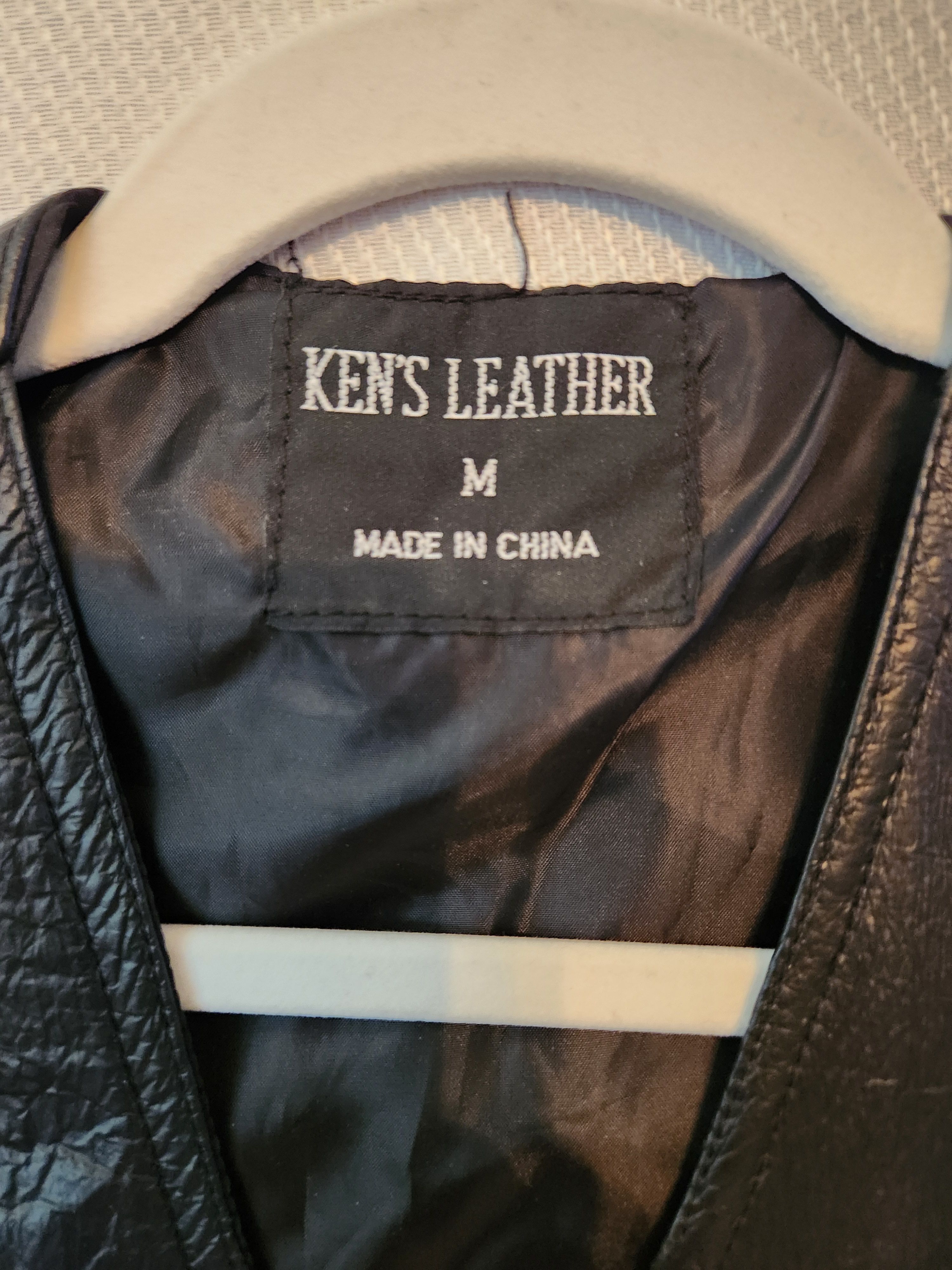 Other NWT Ken's Black Leather Patchwork Biker Vest Size US M / EU 48-50 / 2 - 3 Thumbnail