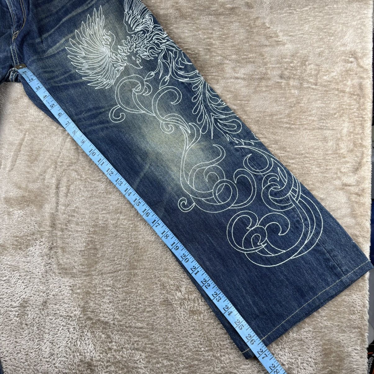 Eternal Vtg eternal jeans embroidered leg dragon art style Size US 32 / EU 48 - 15 Thumbnail