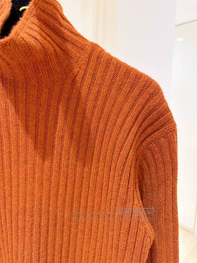 Loro Piana Loro Piana Pumpkin Orange Baby Cashmere Crew Neck Sweater Size XXS / US 00 / IT 34 - 3 Thumbnail