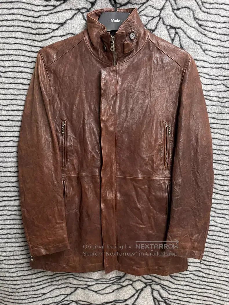 Yohji Yamamoto Yohji Yamamoto Co-brand washed sheepskin used jacket Size US S / EU 44-46 / 1 - 1 Thumbnail