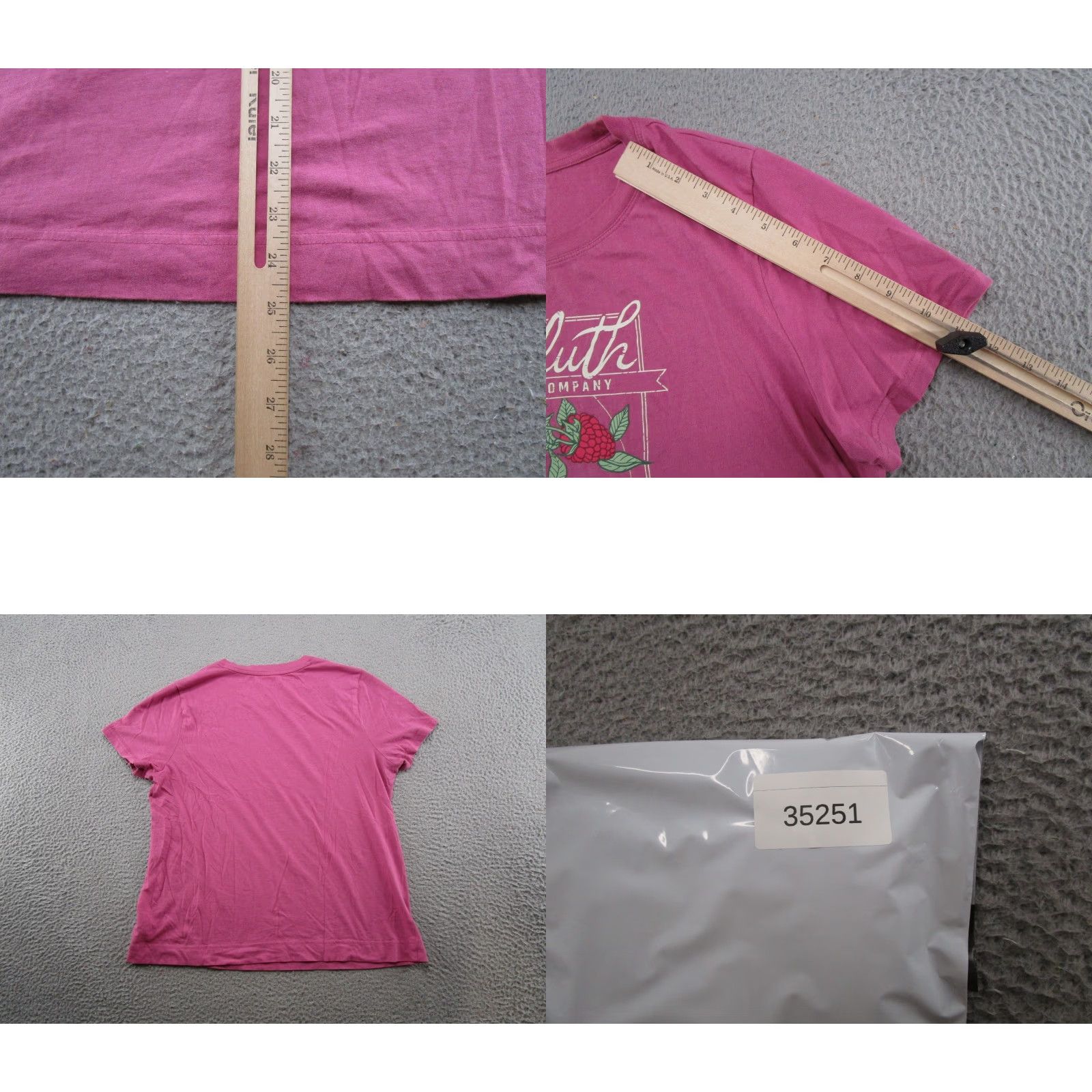 CO Duluth Trading Co Rasberry Seeds Gardening Short Sleeve Shirt Women's L Red Button Vintage No Size L / US 10 / IT 46 - 8 Thumbnail