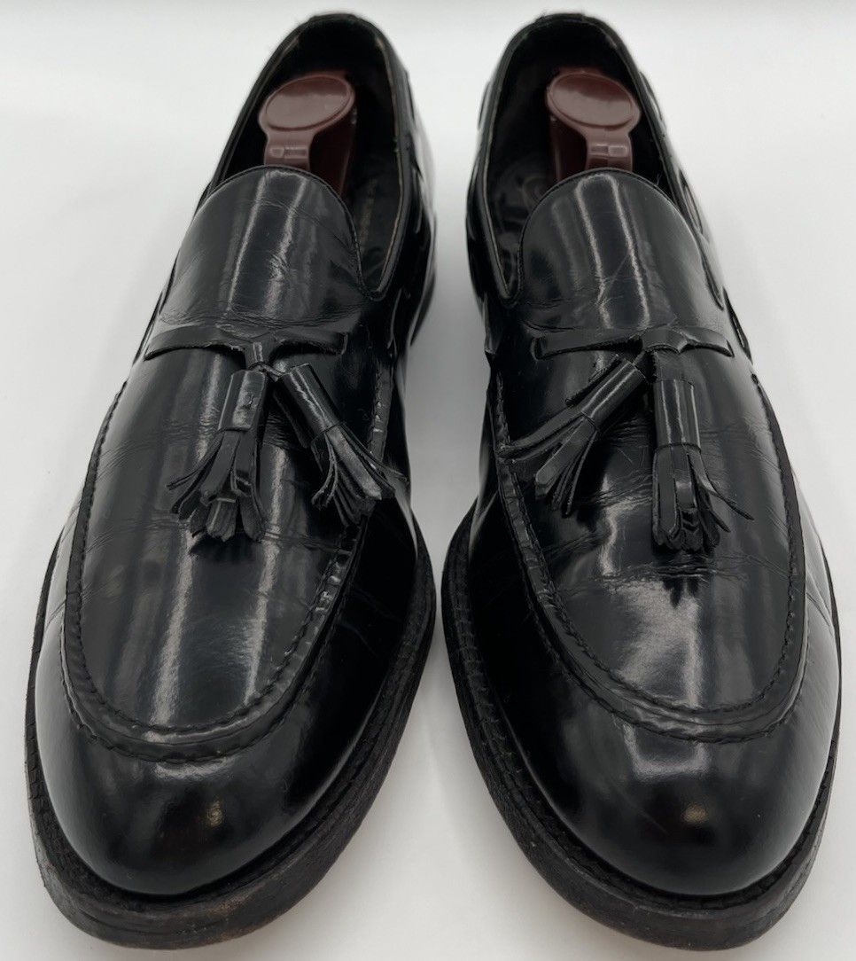 Florsheim Vintage Florsheim Imperial Tassel Black Leather Loafers 10B Size US 10 / EU 43 - 2 Thumbnail