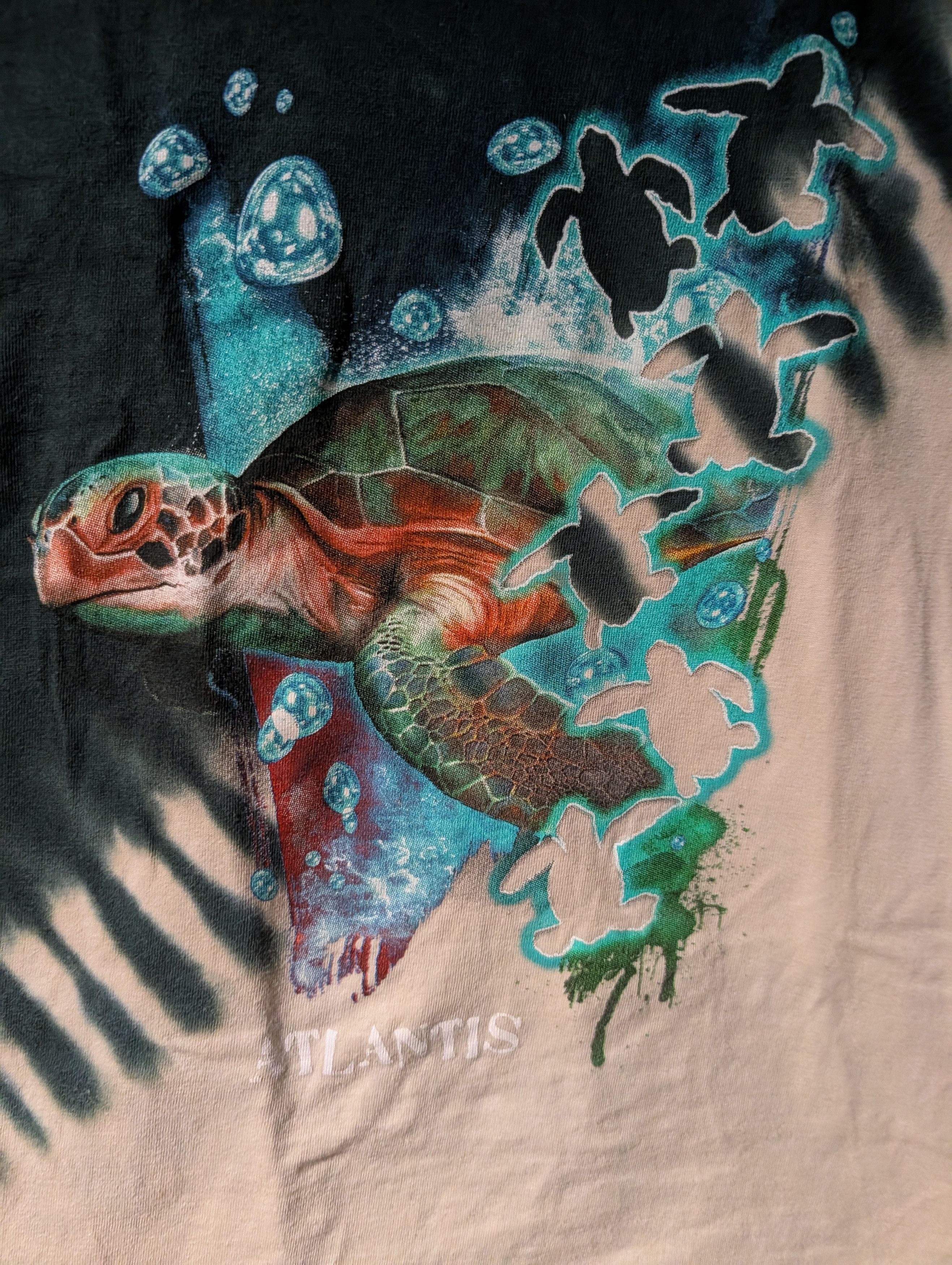 Arts & Science VTG Atlantis Kids Sea Turtle Tie Dye Split T-Shirt Youth Size US S / EU 44-46 / 1 - 2 Thumbnail