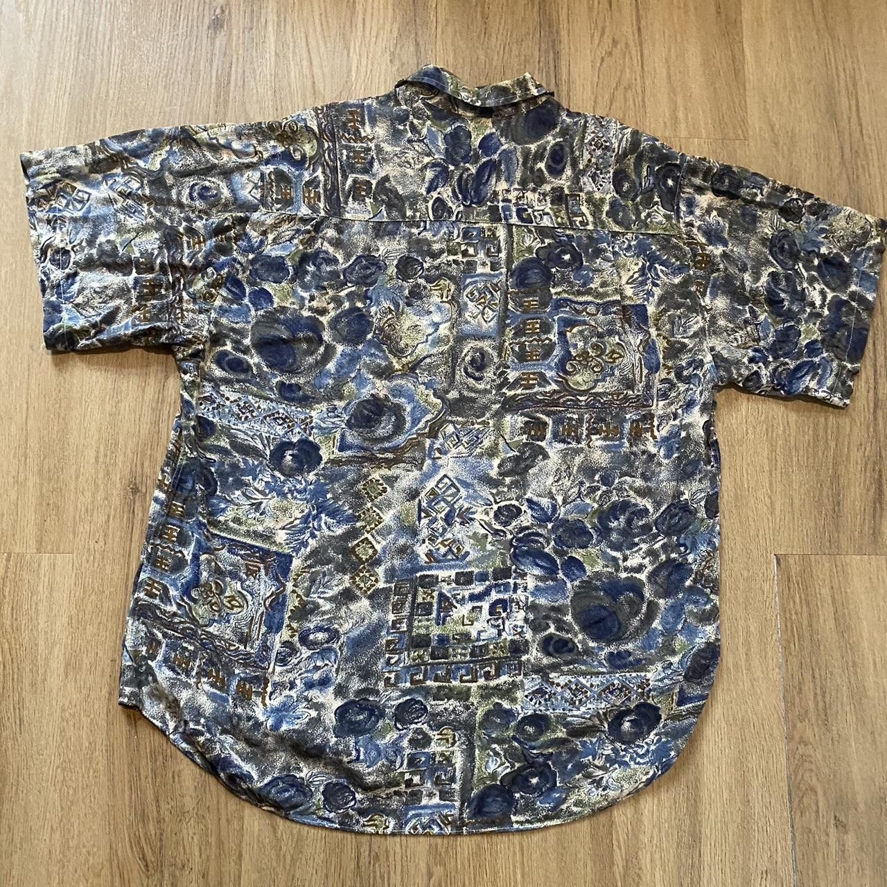 Other Cream and Green vintage 90s short sleeve button up Size US L / EU 52-54 / 3 - 2 Thumbnail