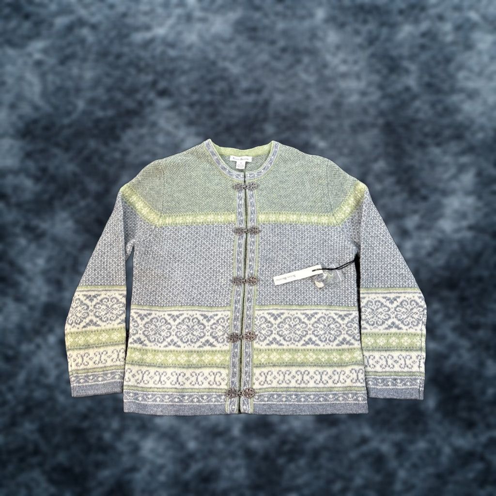 Vintage VINTAGE Susan Bristol Wool Cardigan Sweater Women M Nordic Fair Isle Fisherman NWT Size M / US 6-8 / IT 42-44 - 1 Thumbnail