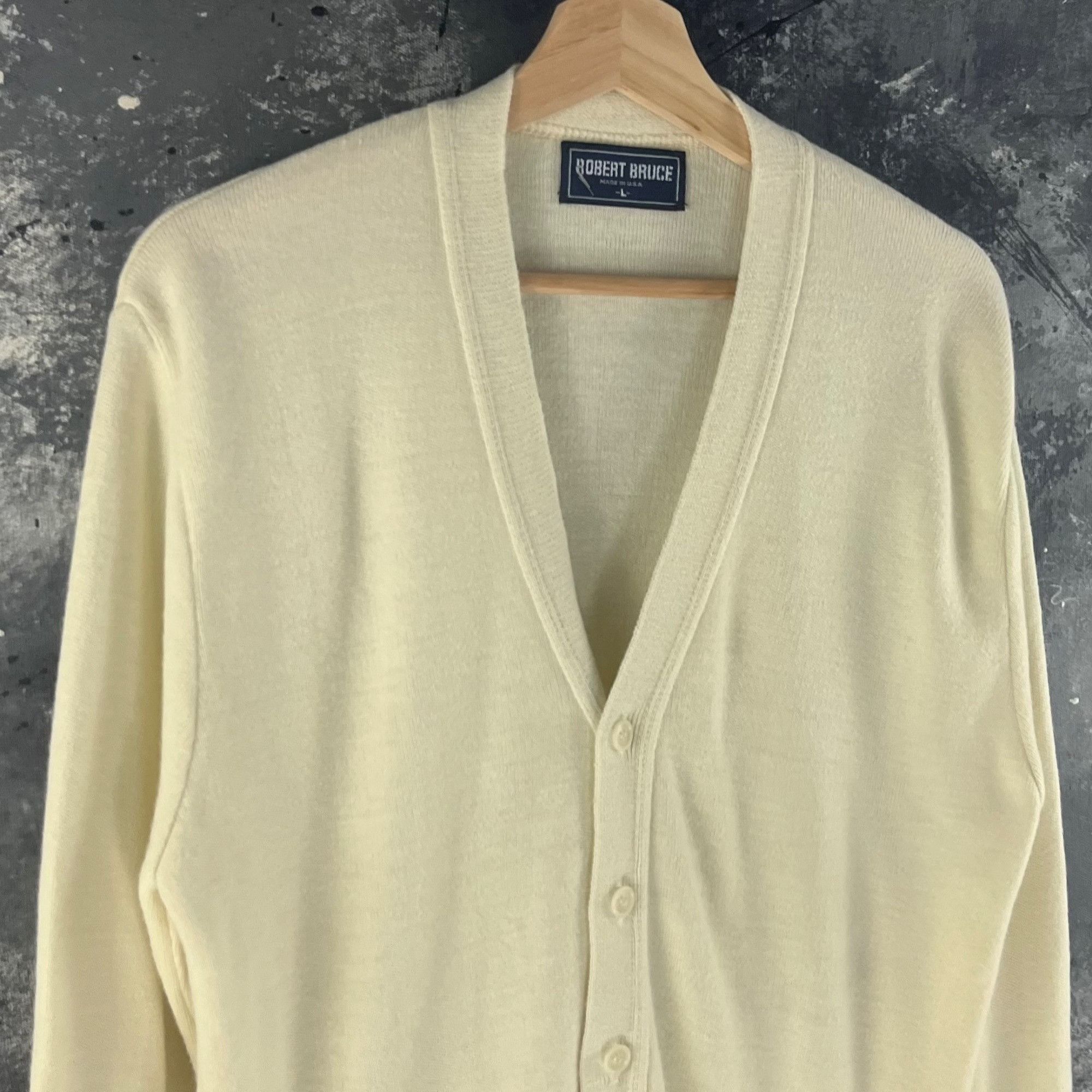 Vintage Vintage 90’s Cream earth tone cardigan Size US L / EU 52-54 / 3 - 2 Thumbnail