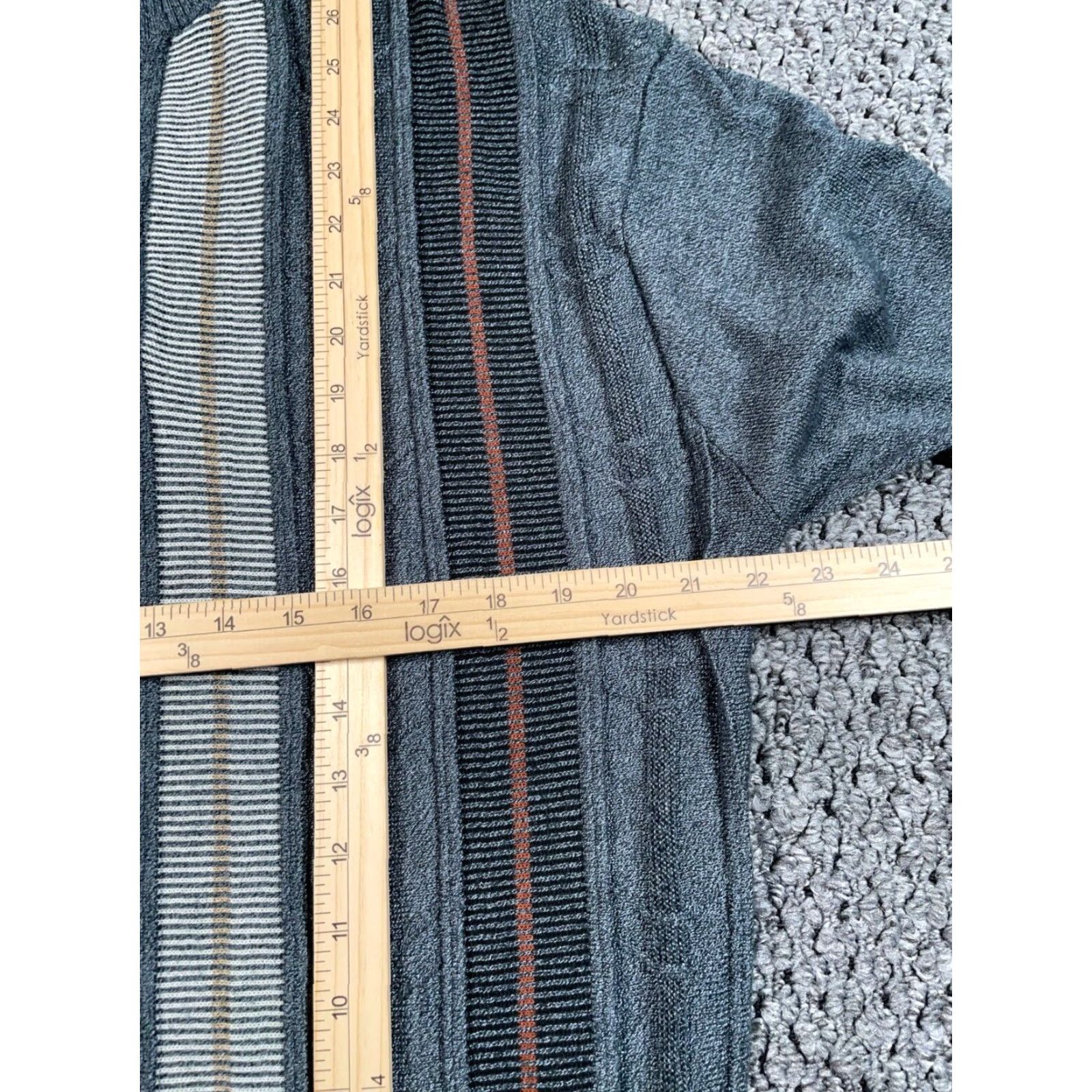 Vintage VINTAGE Steve Harvey Mock Neck Sweater Adult Large Gray Striped Casual Dad Style Mens Size US L / EU 52-54 / 3 - 7 Thumbnail