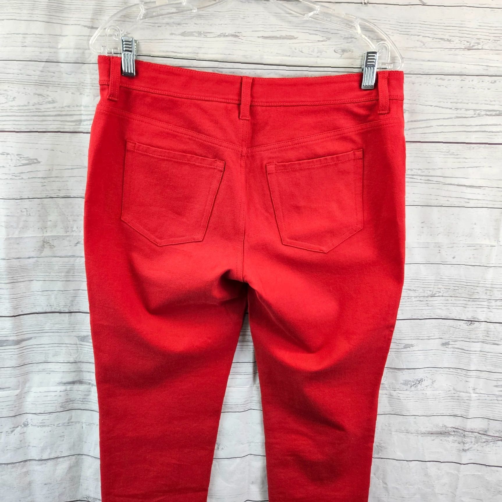 Vintage Chico's Womens Cropped Pants Sz 6 Red Mid Rise Cotton Blend - Cropped - Pants - Women - 6 - Red - Chico's - Cropped - Size 6 - Womens - Chicos Size 28" / US 6 / IT 42 - 4 Thumbnail