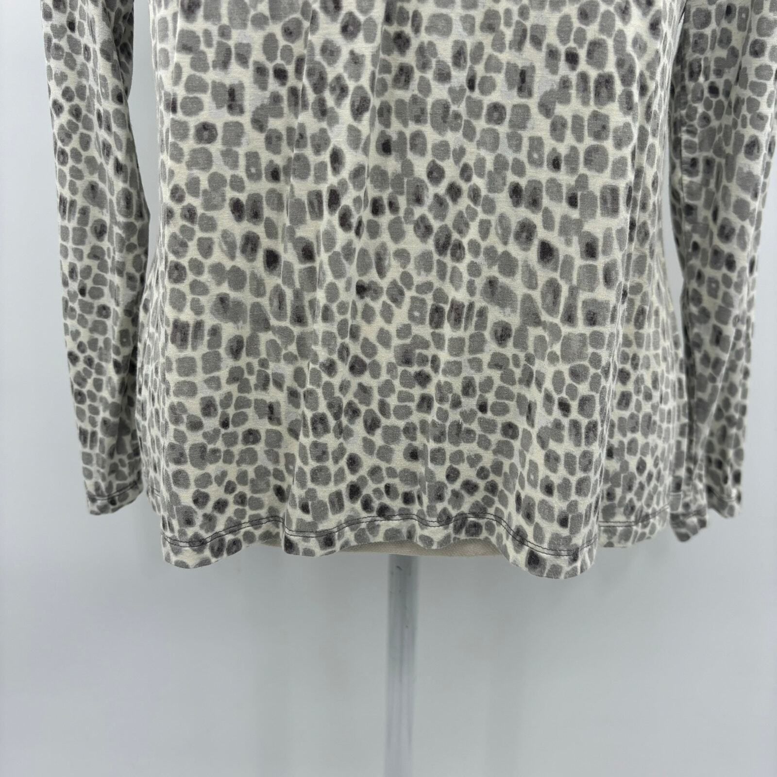 Other Charter Club Women's Blouse Petite Medium White Gray Abstrac Size M / US 6-8 / IT 42-44 - 13 Thumbnail