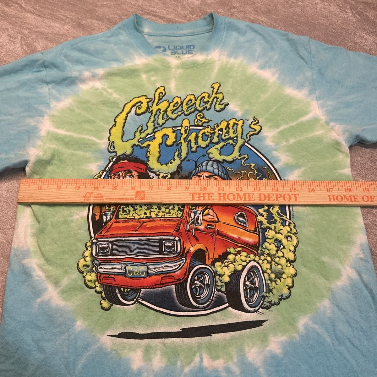 Liquid Blue LIQUID BLUE CHEECH & CHONGS SMOKIN RIDE TIE-DYE T-SHIRT Size US M / EU 48-50 / 2 - 5 Thumbnail