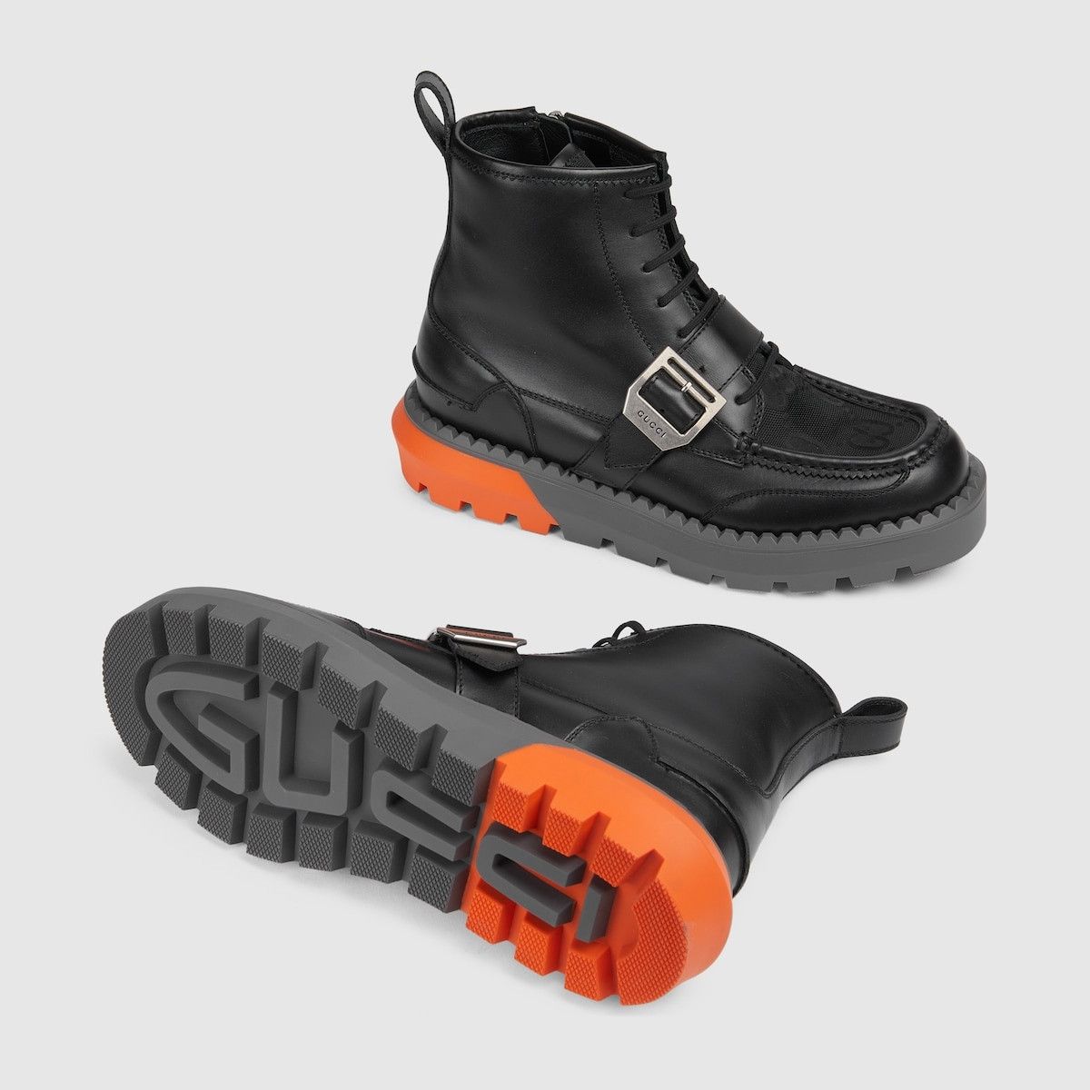 Gucci o1w1db11224 GG Lace-Up Boots in Black Size US 10 / EU 43 - 6 Thumbnail