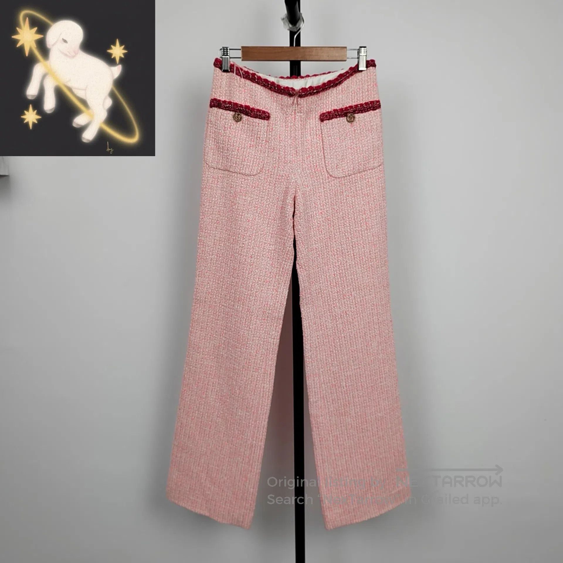 Chanel Chanel Early Spring Vacation Series Pink Patchwork Woven L Size 37" - 1 Thumbnail