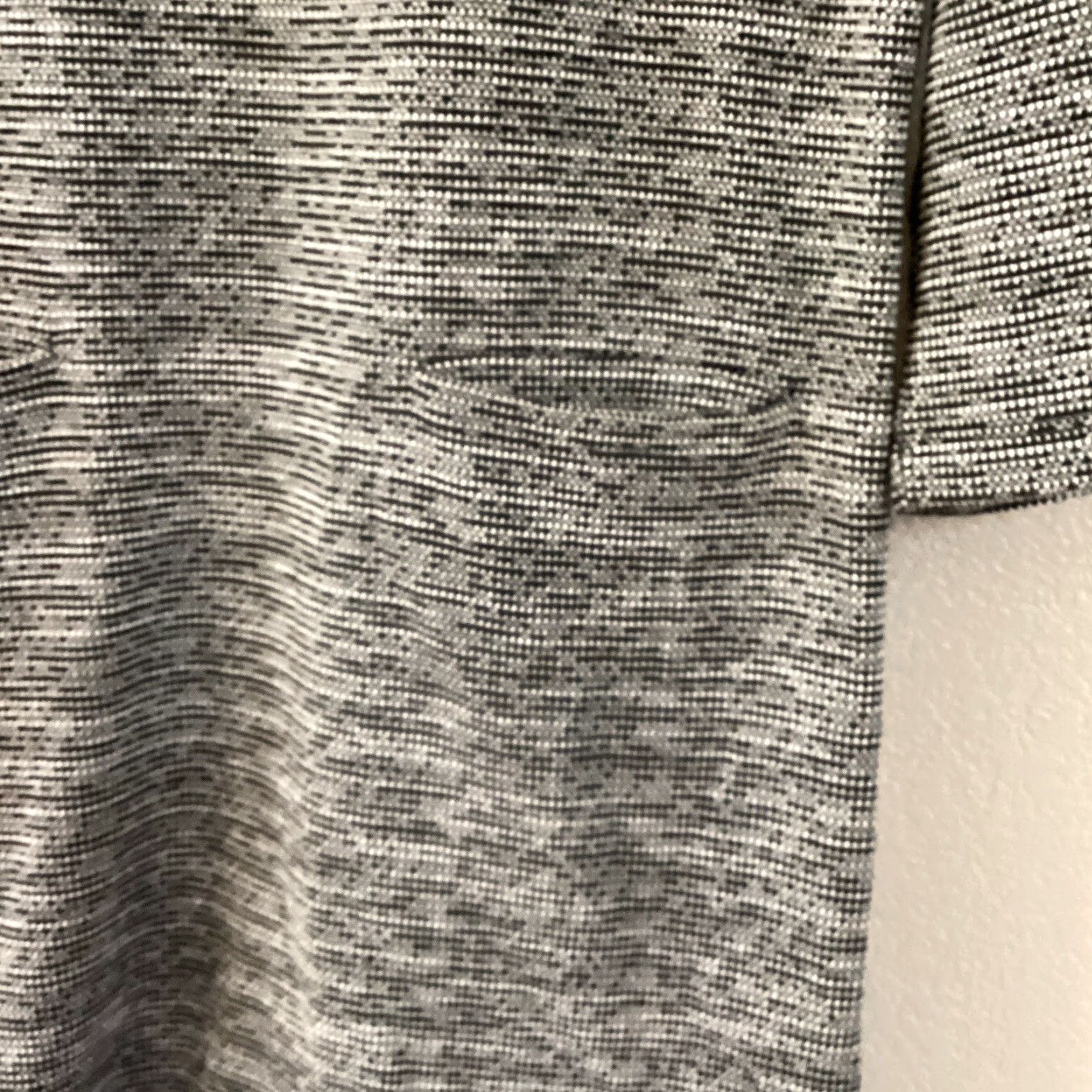 Vintage Vittadini Adrienne Dress Women M Black White Textured 3/4 Sleeve Pocketed Shift Knee-Length Pockets Size M / US 6-8 / IT 42-44 - 3 Thumbnail