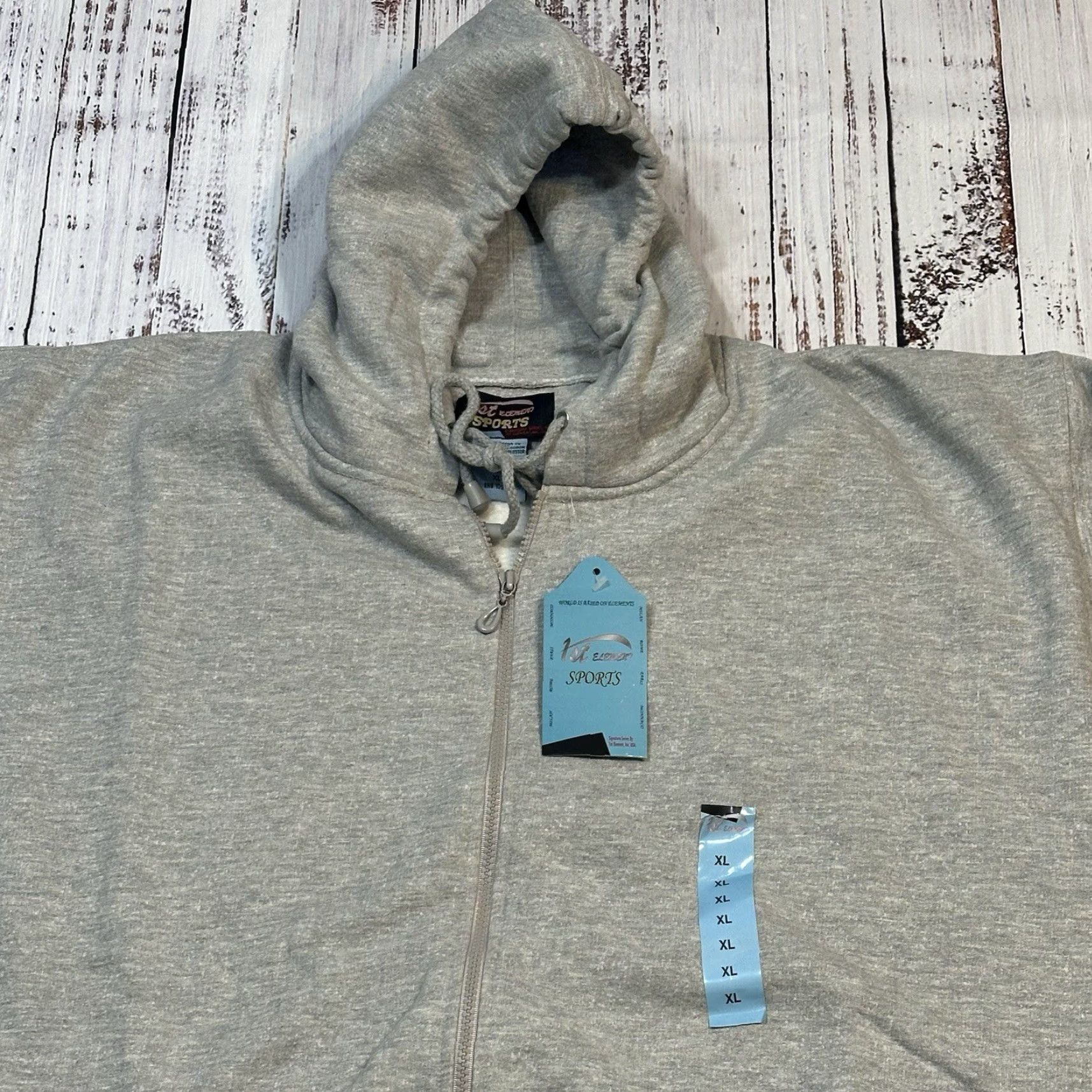 Element VINTAGE 1ST ELEMENT SPORT HOODIE Mens Hoodie XL Heather Grey Zip 90s Signature Series Deadstock NWT Size US XL / EU 56 / 4 - 2 Thumbnail