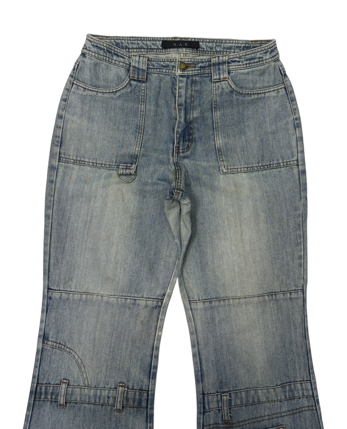 If Six Was Nine × Y's × Yohji Yamamoto 🔥AAR BONDAGE FLARE DISTRESSED DENIM BAGGY JEANS CUSTOM MADE Size US 29 - 8 Thumbnail