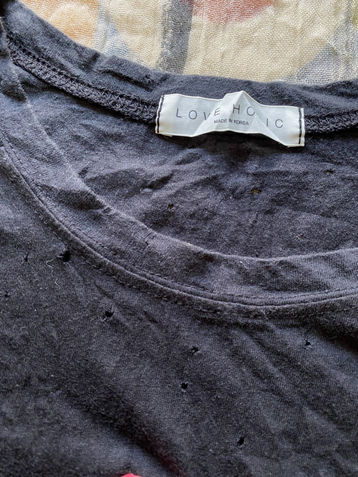 If Six Was Nine × Japanese Brand × Le Grande Bleu (L.G.B.) Japanese artisanal kiss punk distressed tshirt maison style Size US M / EU 48-50 / 2 - 5 Thumbnail