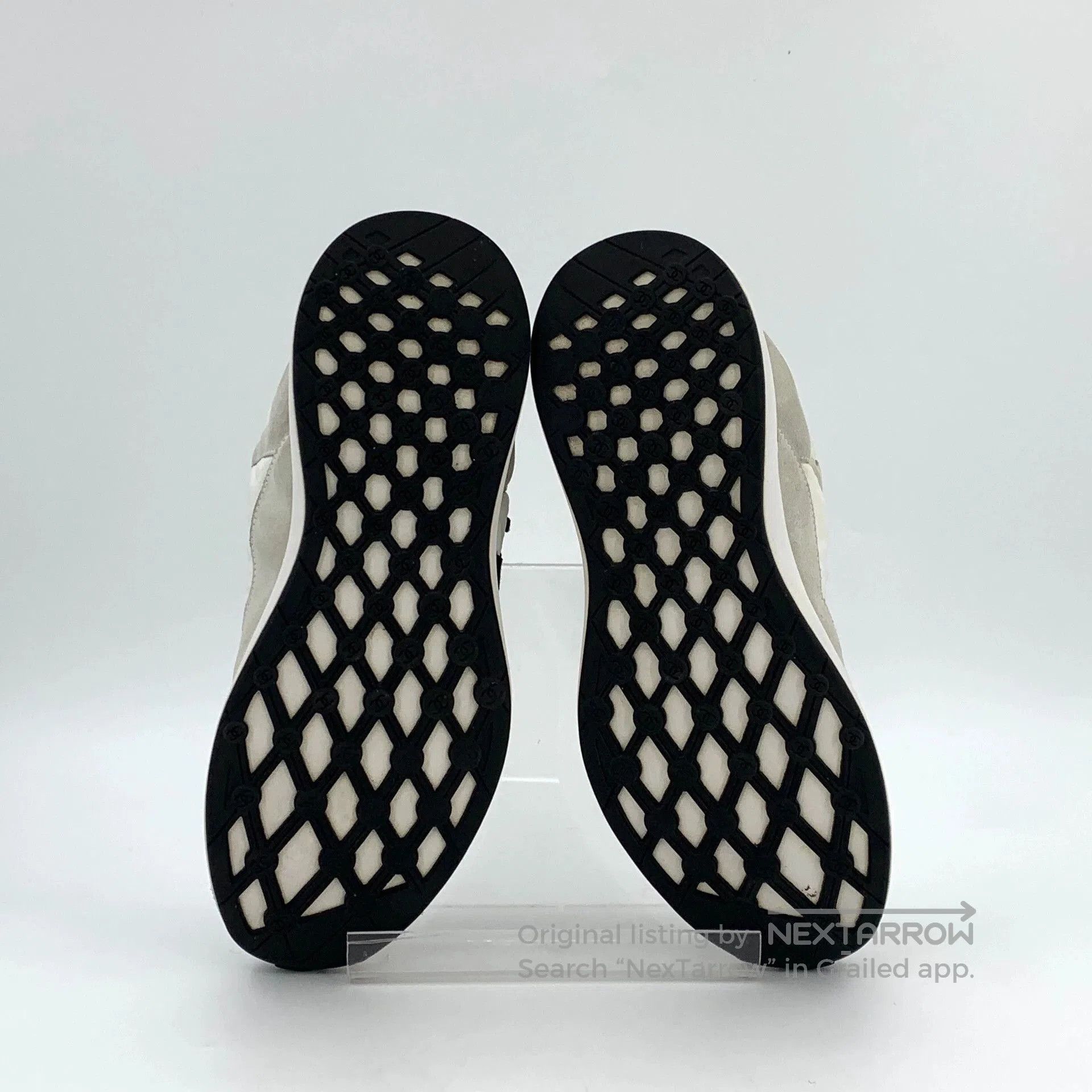 Chanel Chanel Gray White Logo Casual Sneakers . Size US 8 / IT 38 - 5 Thumbnail