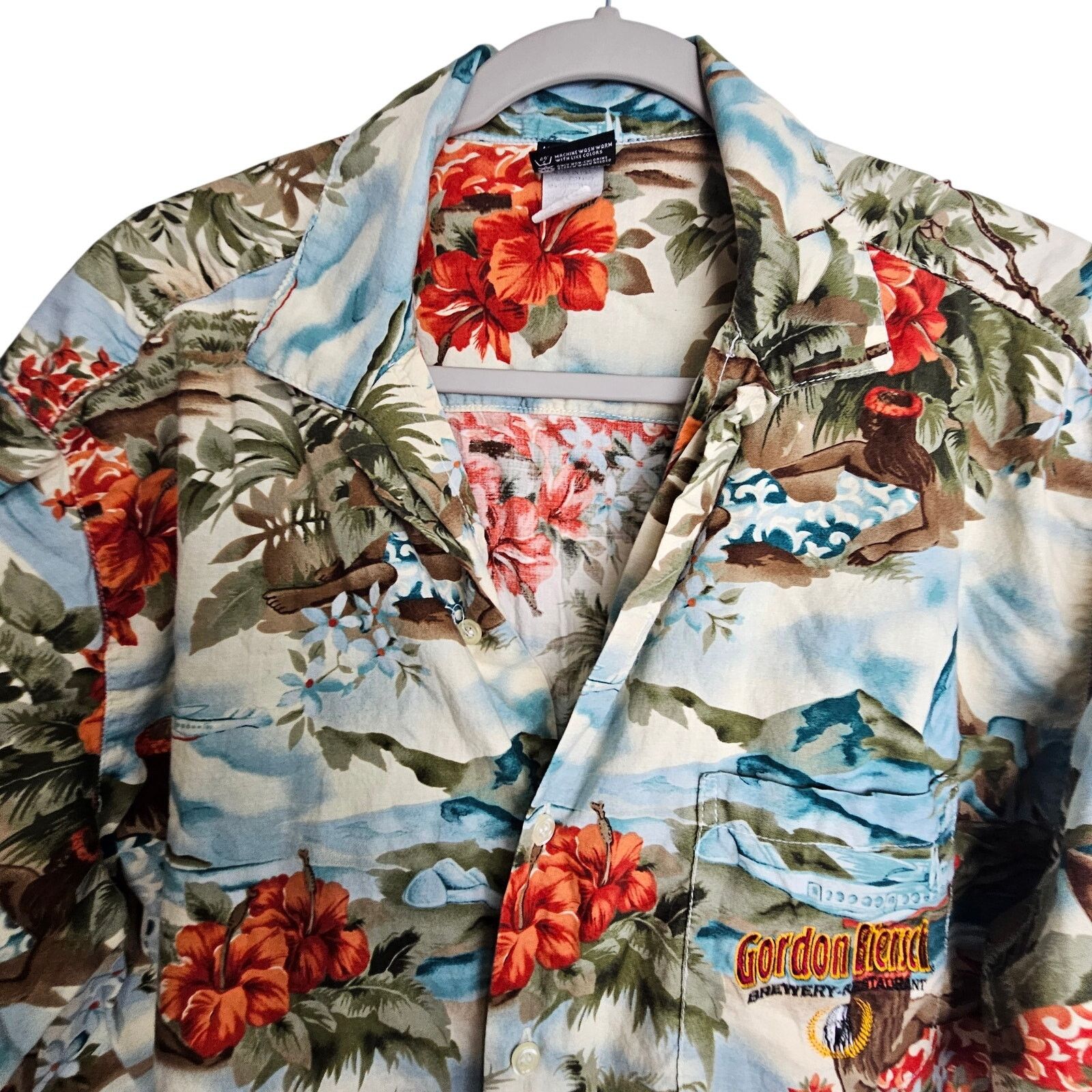Vintage Vintage Gordon Biersch Mens Tropical Hawaiian Shirt Sz L Size US L / EU 52-54 / 3 - 2 Thumbnail