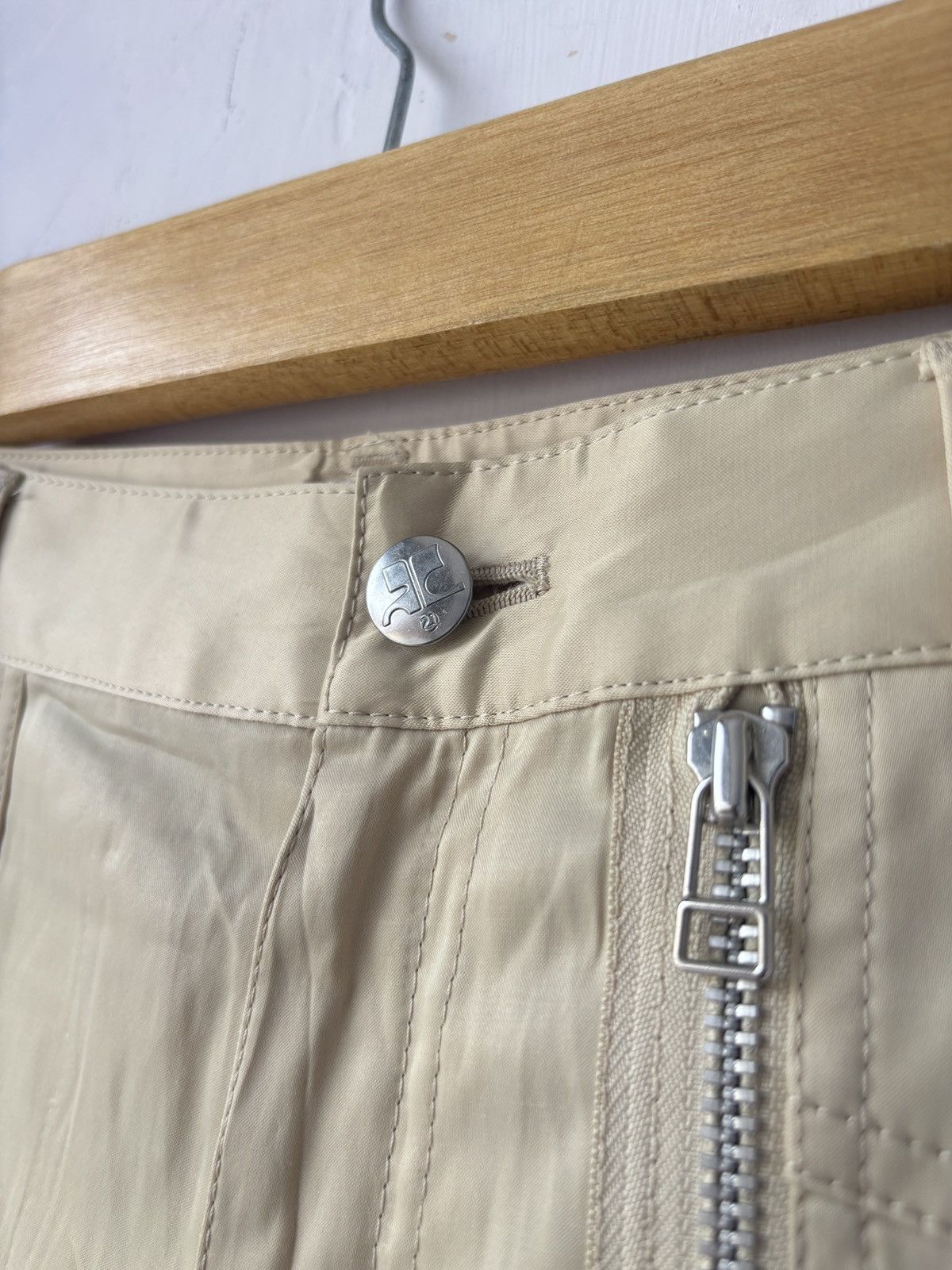 Archival Courrèges Paris Technical Beige Trousers