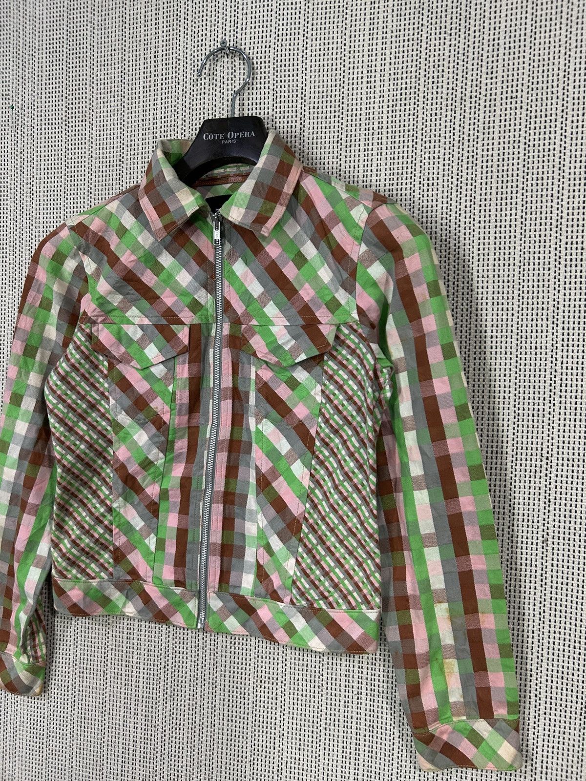Zucca Vintage issey miyake zucca trucker jacket plaid Size S / US 4 / IT 40 - 4 Thumbnail