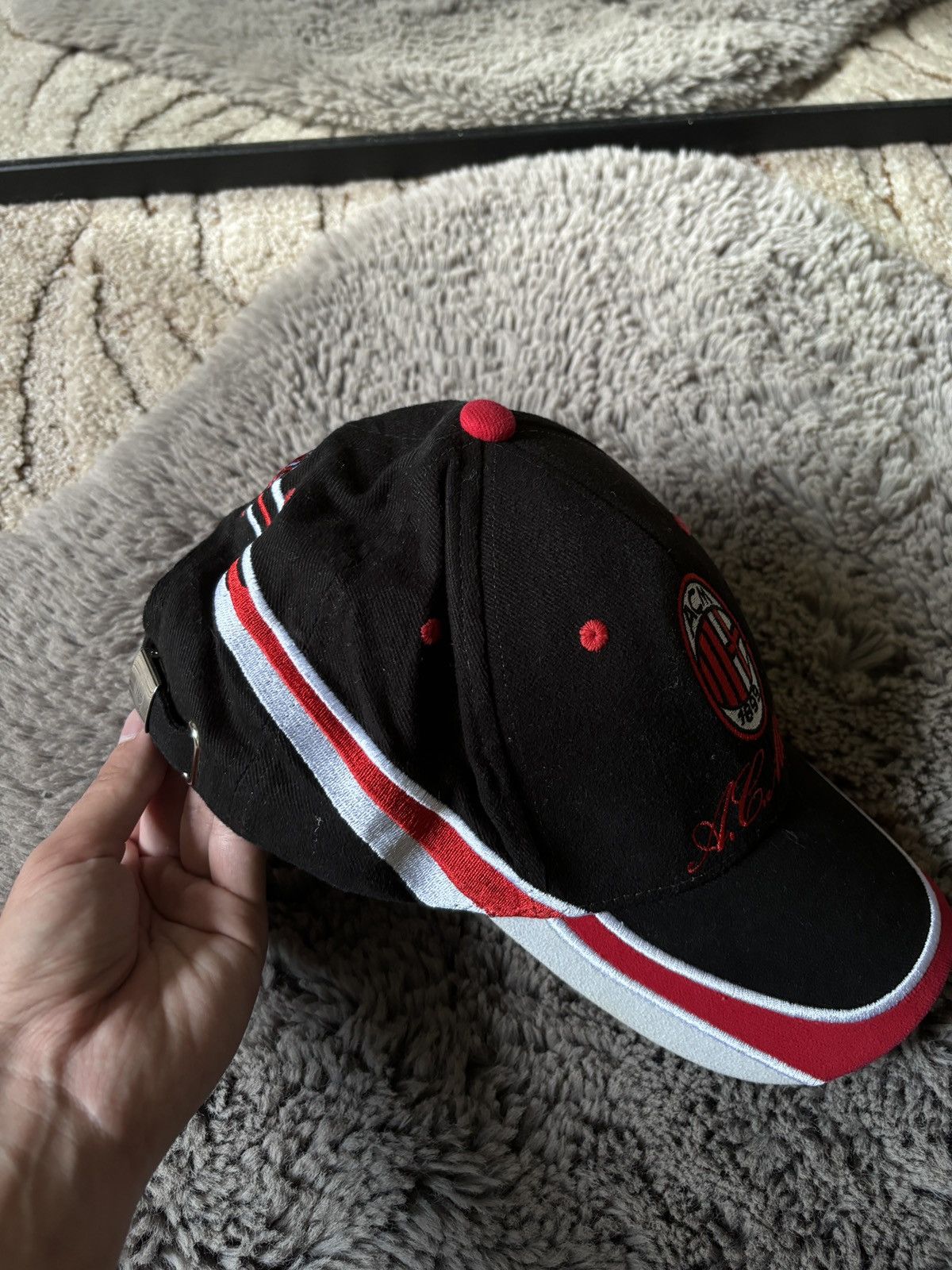 Vintage Milan Cap Vintage Big Logo ACM soccer hat Size ONE SIZE - 2 Thumbnail
