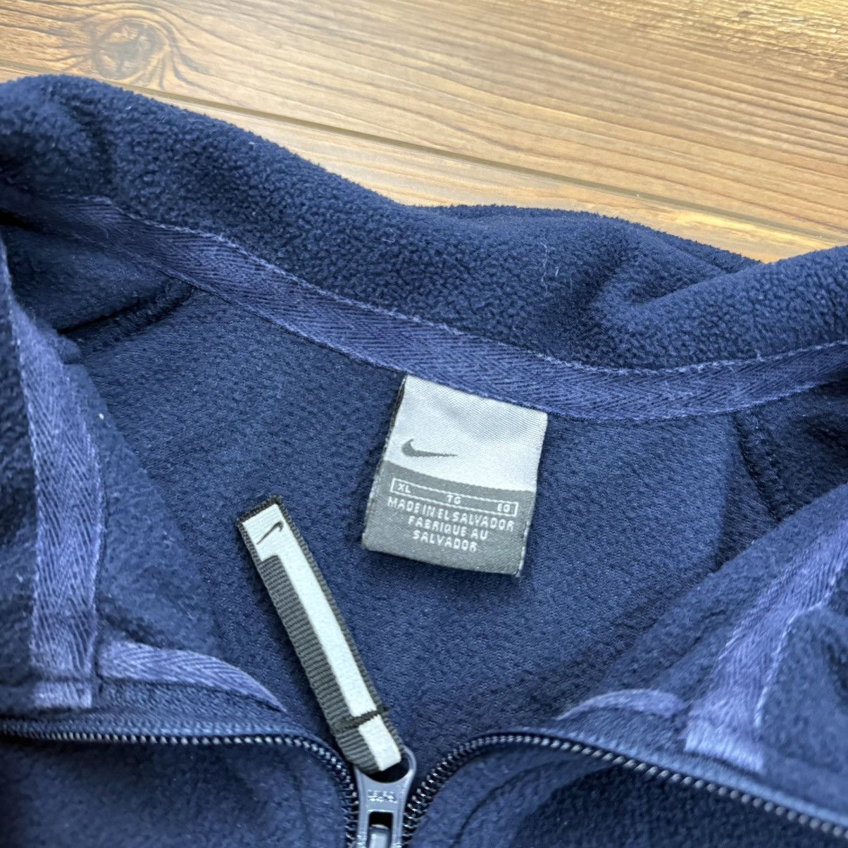 Nike Vintage Navy Blue Nike Quarter Zip Fleece Jacket Size US XL / EU 56 / 4 - 5 Thumbnail